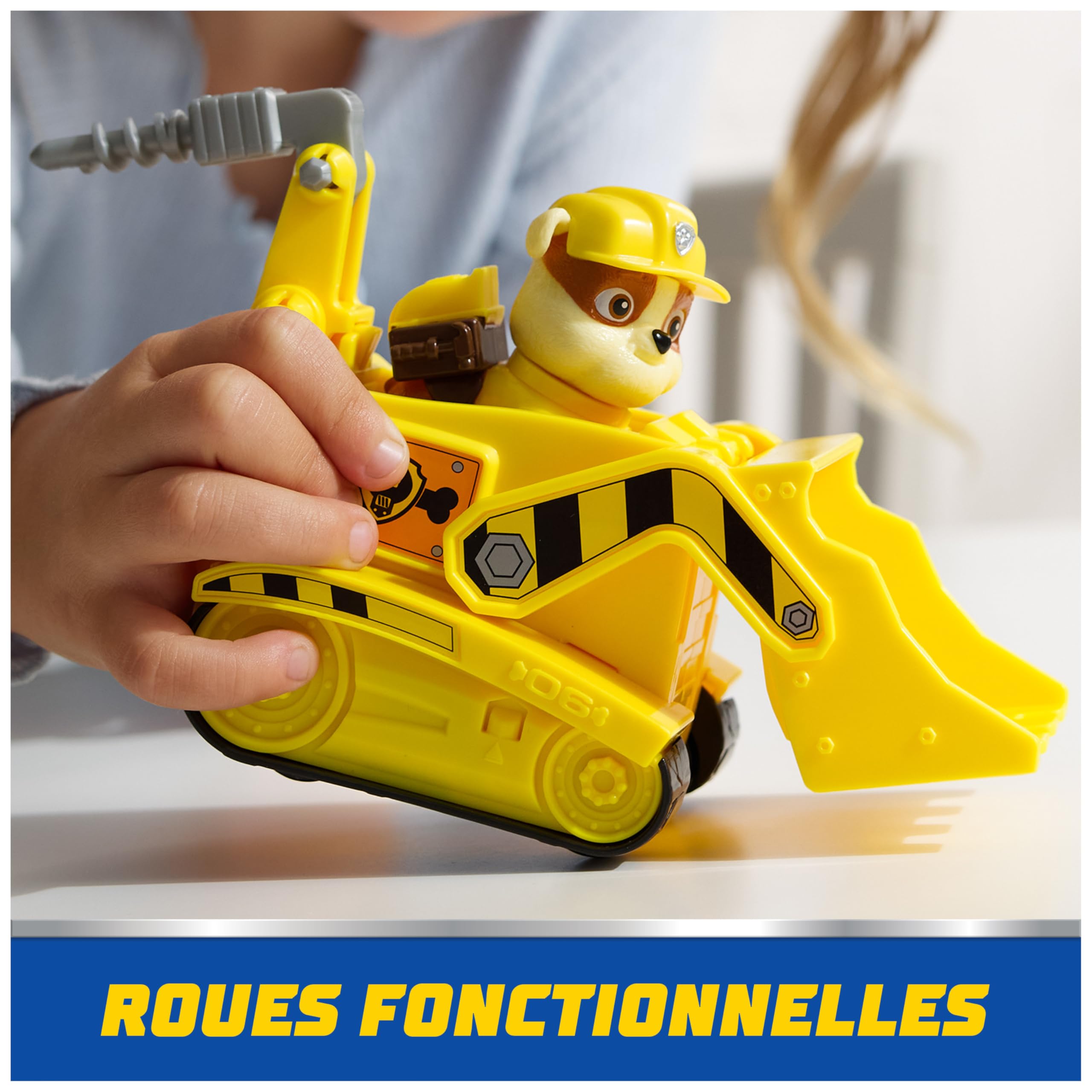 Paw Patrol - Pat Patrouille - Véhicule Figurine Ruben - Voiture Figurine À Collectionner - Pat Patrouille Véhicule - Plastique Recyclé - Voiture Enfant - Jouet Enfant 3 Ans Et +