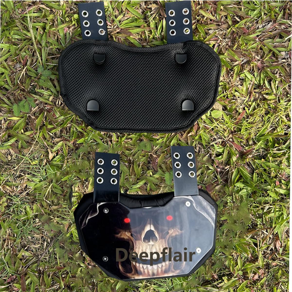 Sports Football Back Plate Curved Design Football Lower Back Protect Sports Protective Accessories Devil Pattern for Kids & Adults