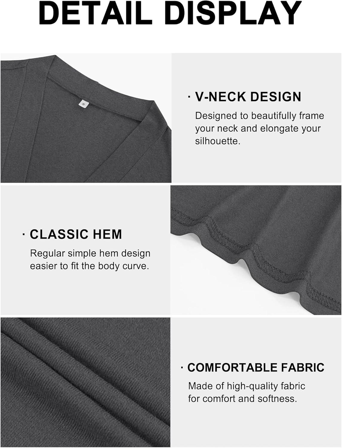 QUEZHU Women's Summer Cardigans 3/4 Sleeve Casual Open Front Lightweight Cardigan - Image 6