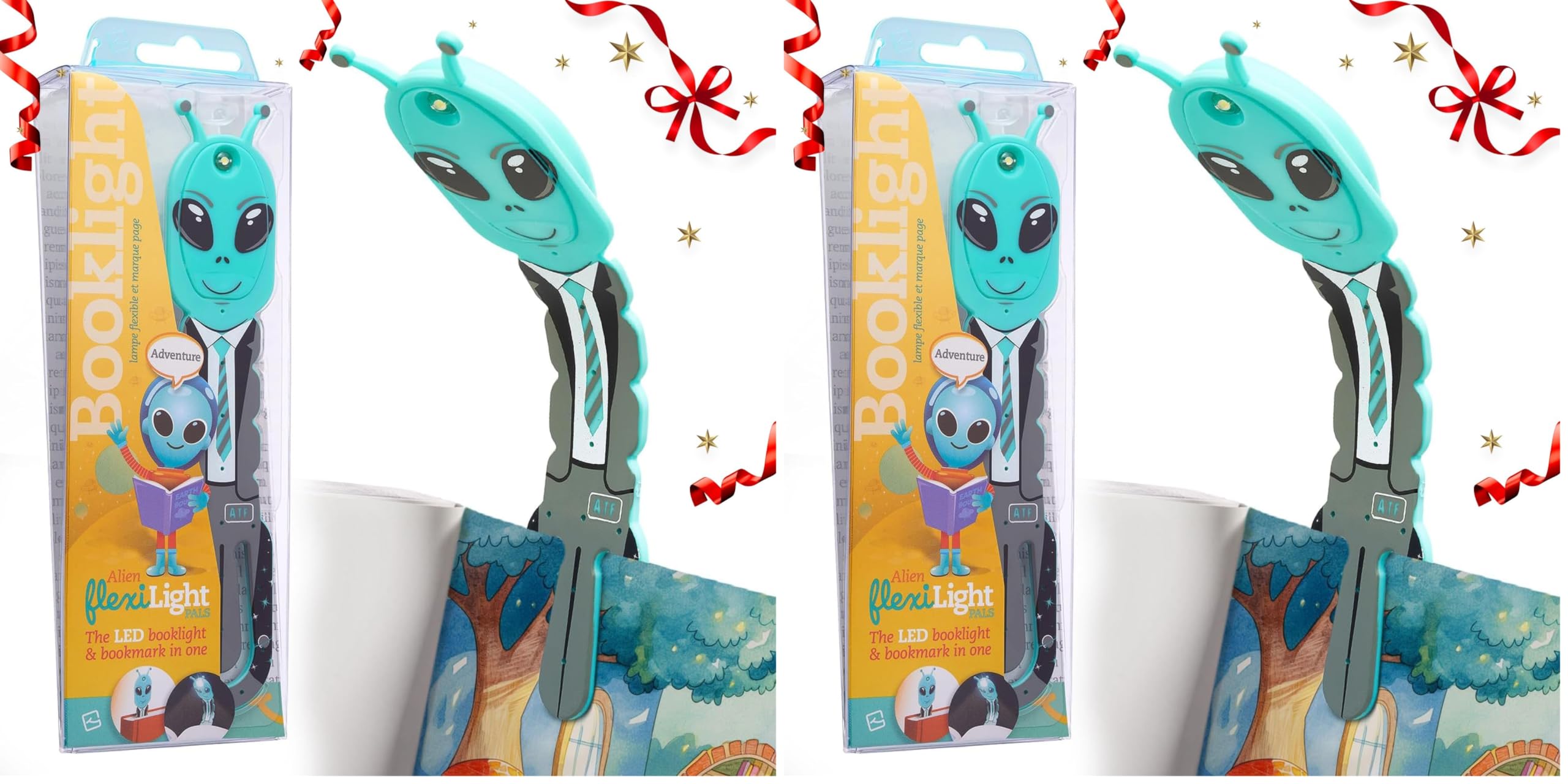 Regalo para lectores con marcapáginas y lámpara con clip flexible 8