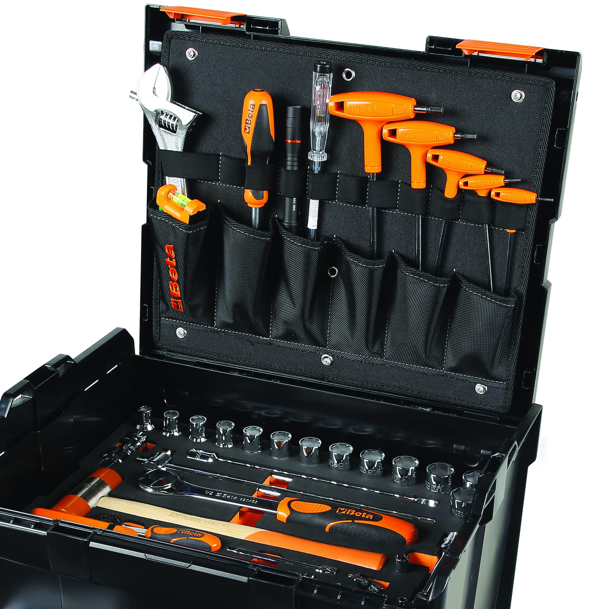 Beta 5990V3 - Assortimento di 116 utensili per valigetta portautensili combo c99V3/2C, in vassoio morbido in eva