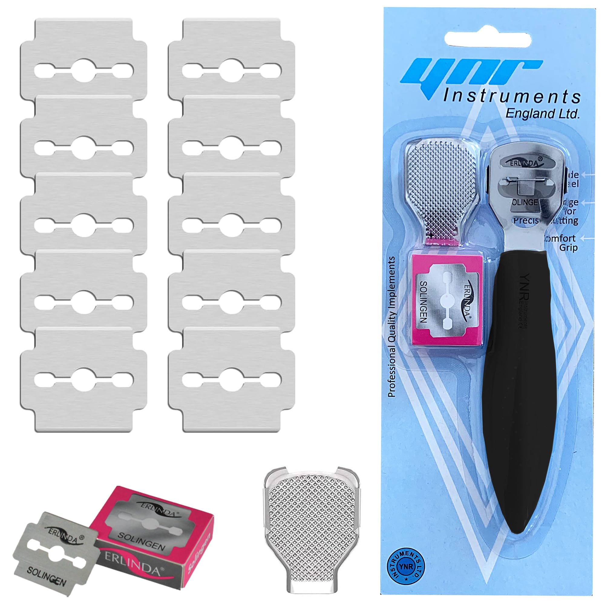 YNR Callus Remover for Feet, Foot File Corn & Callus Remover, Pedicure Tool Includes 10 Replacement Heads