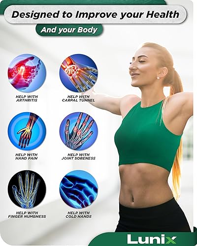 Miniatura 9 de Lunix LX29 Masajeador eléctrico inalámbrico de manos con Shiatsu, calor y compresión, terapia de punto de presión para artritis, alivio del dolor,