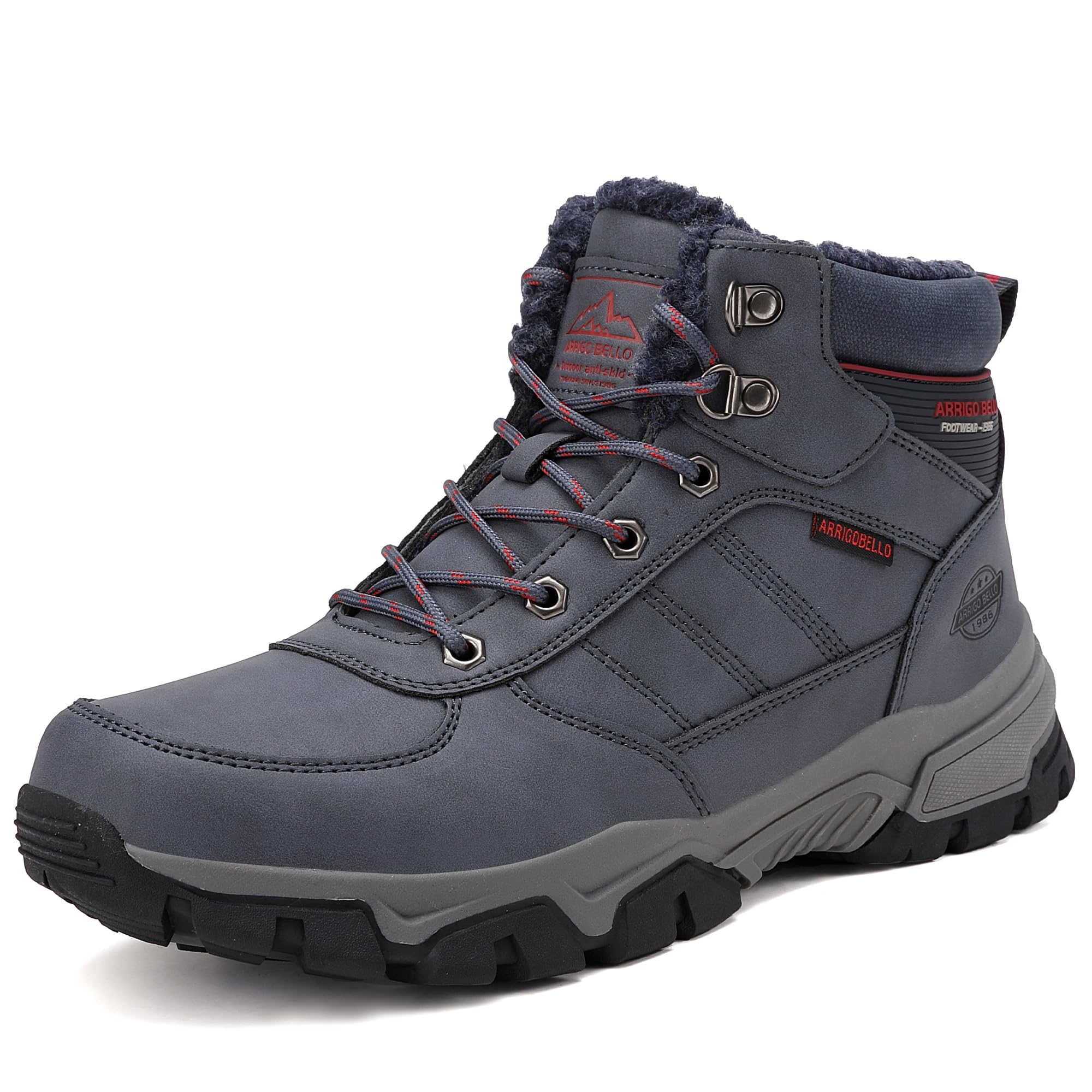 ARRIGO BELLO Stivali Uomo Invernali Scarpe Invernale Scarponcini Neve Stivaletti Antiskid Caldo Trekking Montagna Boots Taglia 41-46