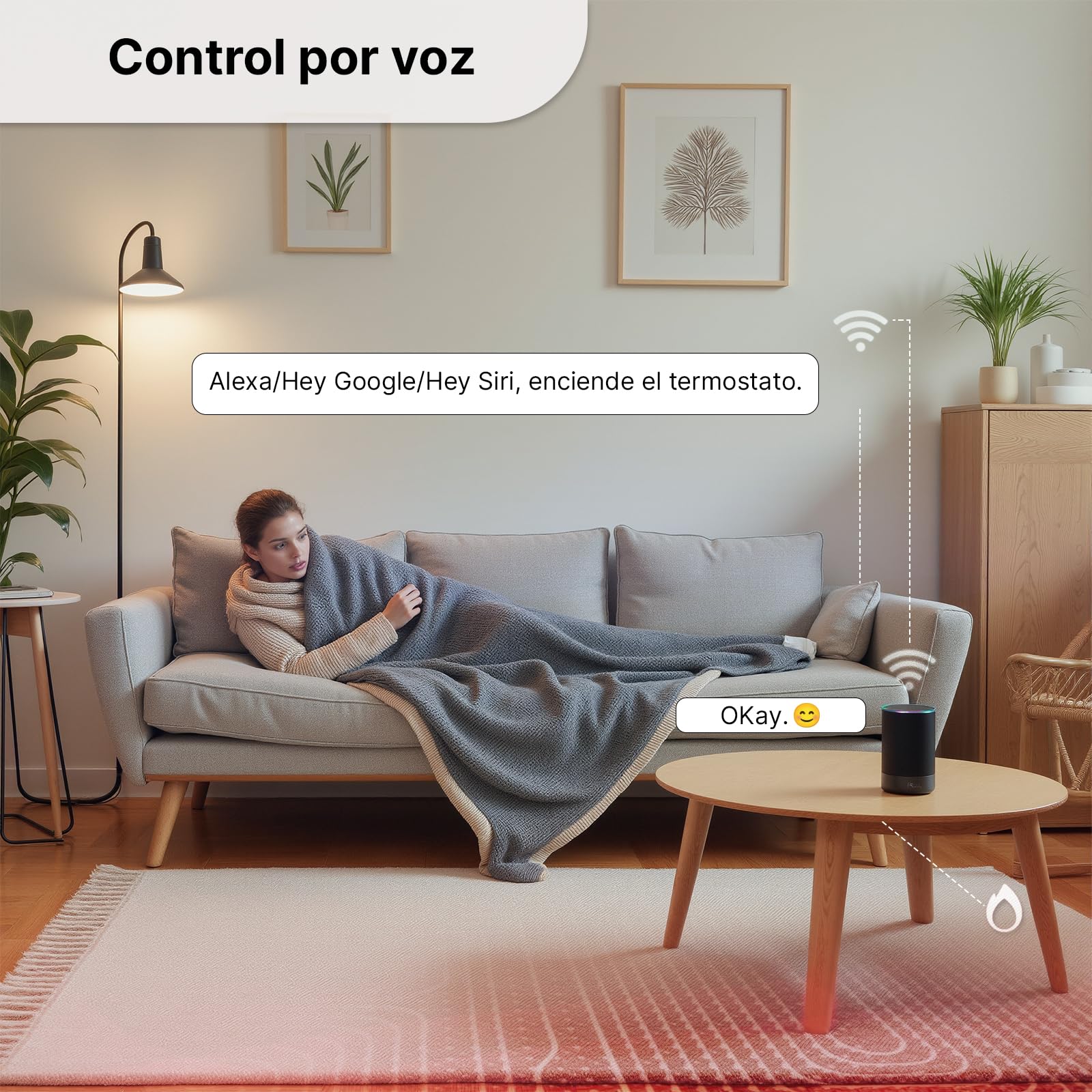 MOES Matter Termostato Inteligente, Solo de 2.4Ghz | Controlador de la Caldera, Tuya App Programable, Control Remoto, compatibilidad, Apple Home/Alexa/Google Home