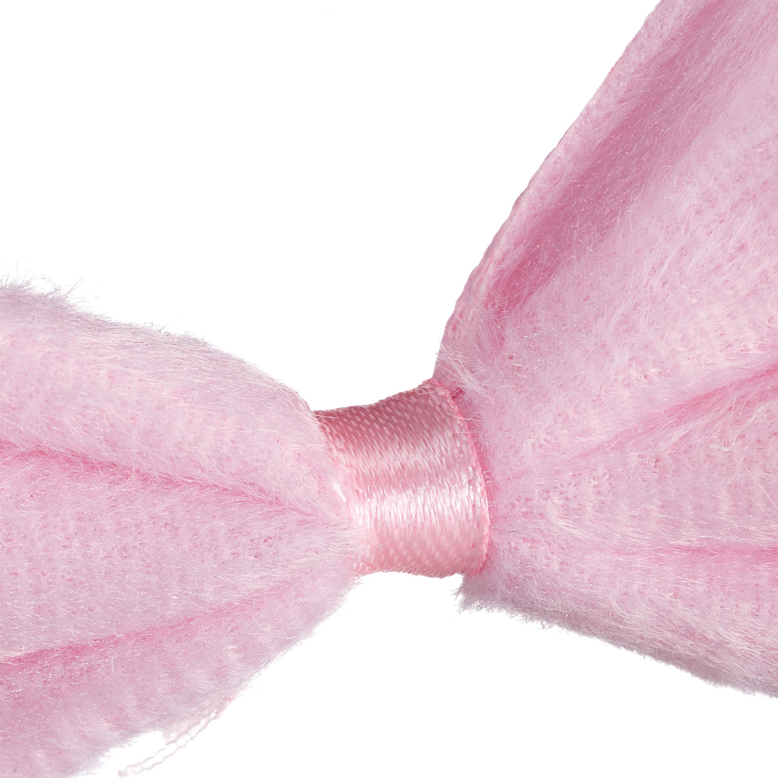 Relaxdays Kit da Coniglietta, Orecchie Coniglio, Cerchietto, Coda, Peluche, Bunny Set da Donna, Animal Ears, bianco/rosa