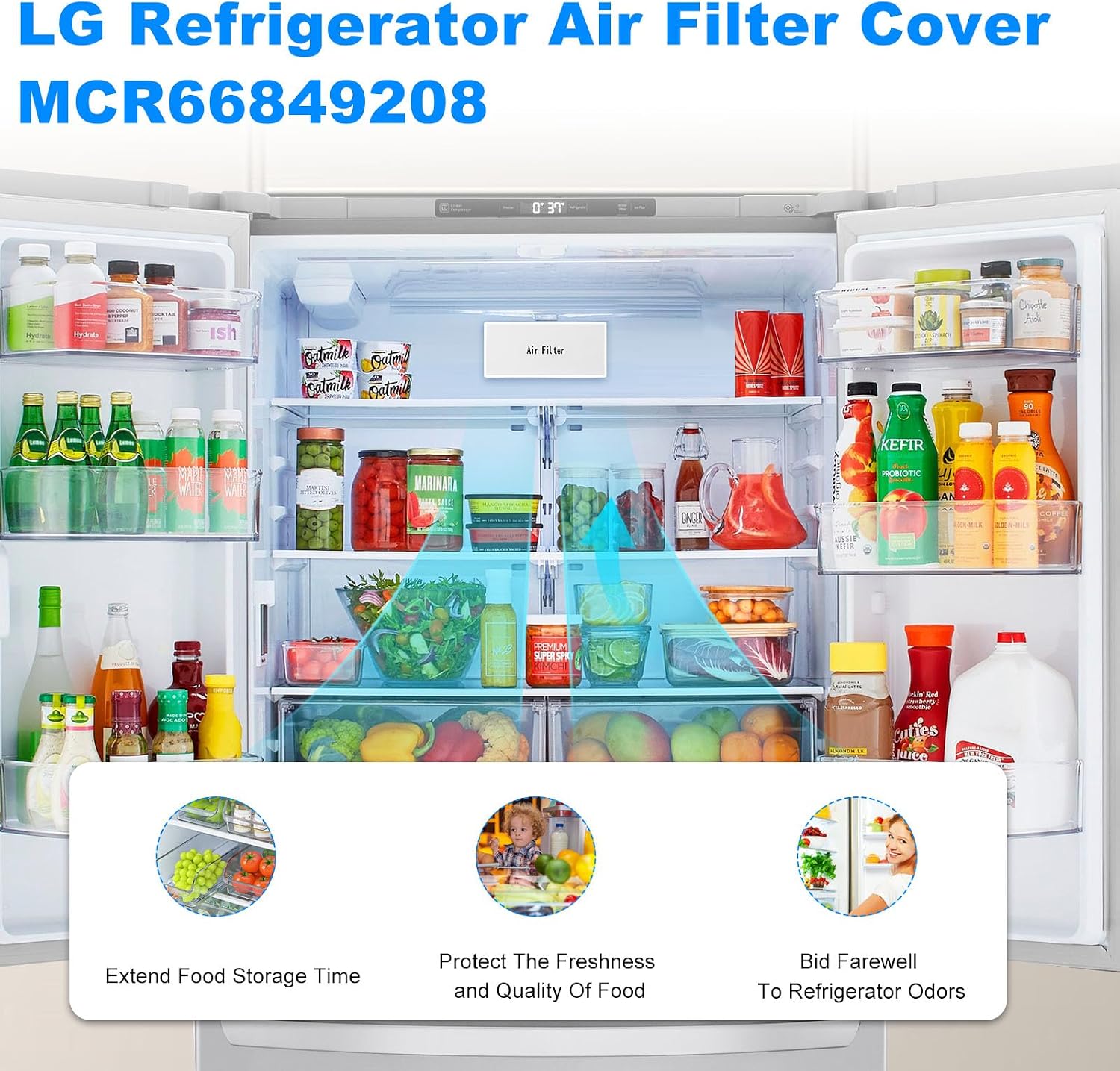 MCR66849208 MCR66849219 Filter Cover FOR LG Refrigerator Air Filter Cover LGFresh Air Filter 4957379 AP6892370 PS12085698 ACW75477501 LMRS28596D LMRS28596S