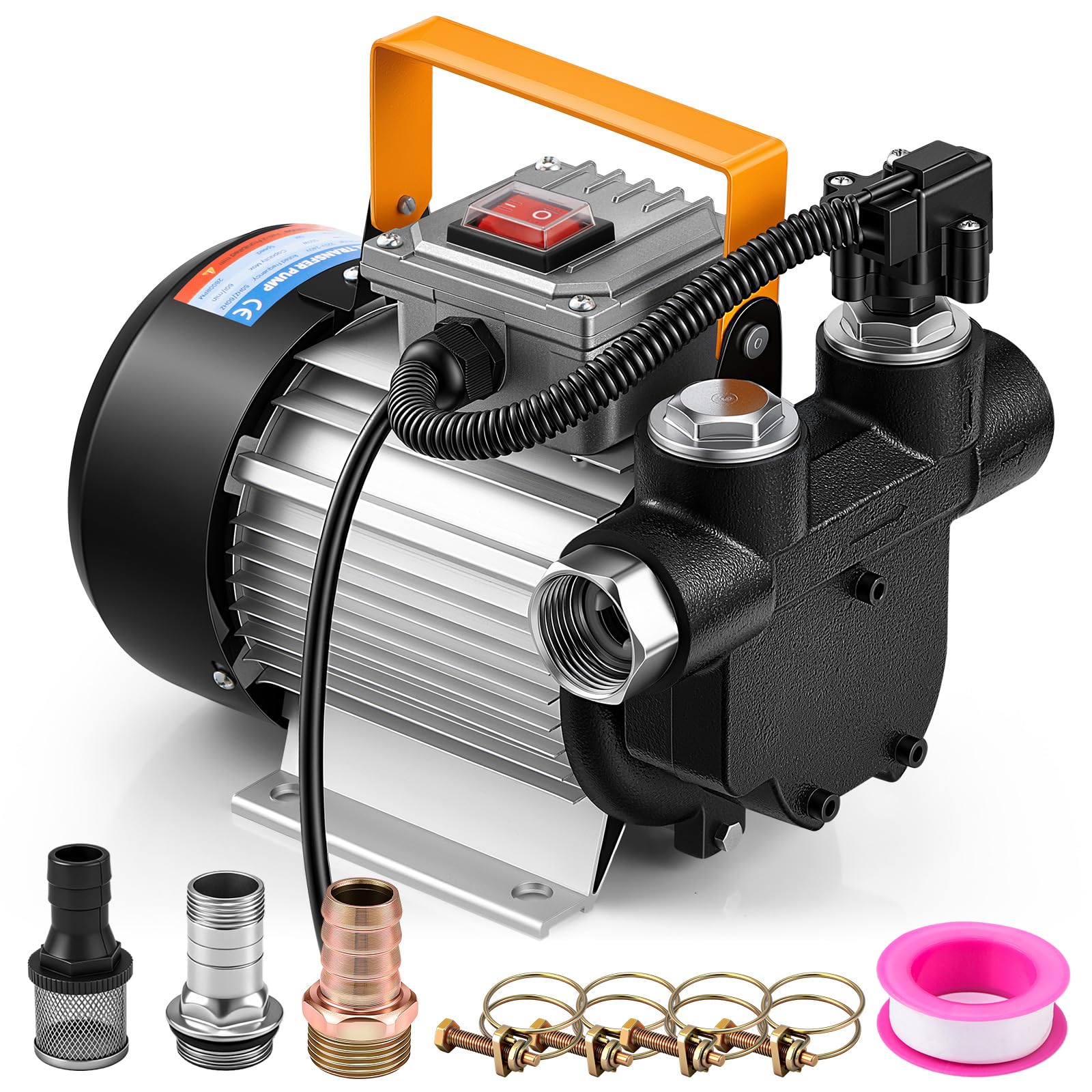 Mxmoonant Bomba eléctrica diésel con interruptor de presión, 230 V, 60 l/min, autocebante, 2800 rpm, 550 W, 5 m de potencia de aspiración para diésel, queroseno