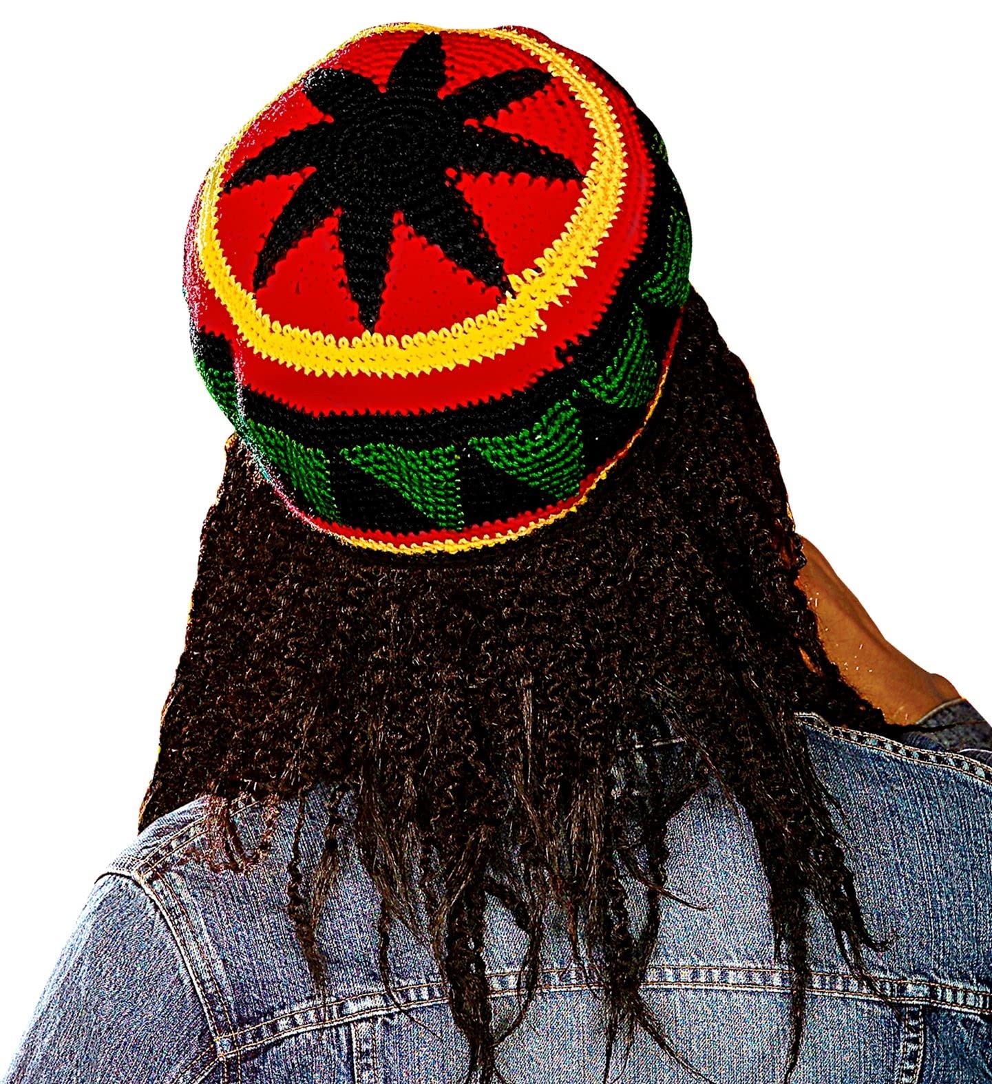 W WIDMANN MILANO Party Fashion - czapka rasta w stylu jamajskim, kolorowy dodatek do kostiumu na karnawał, festiwal i imprezę