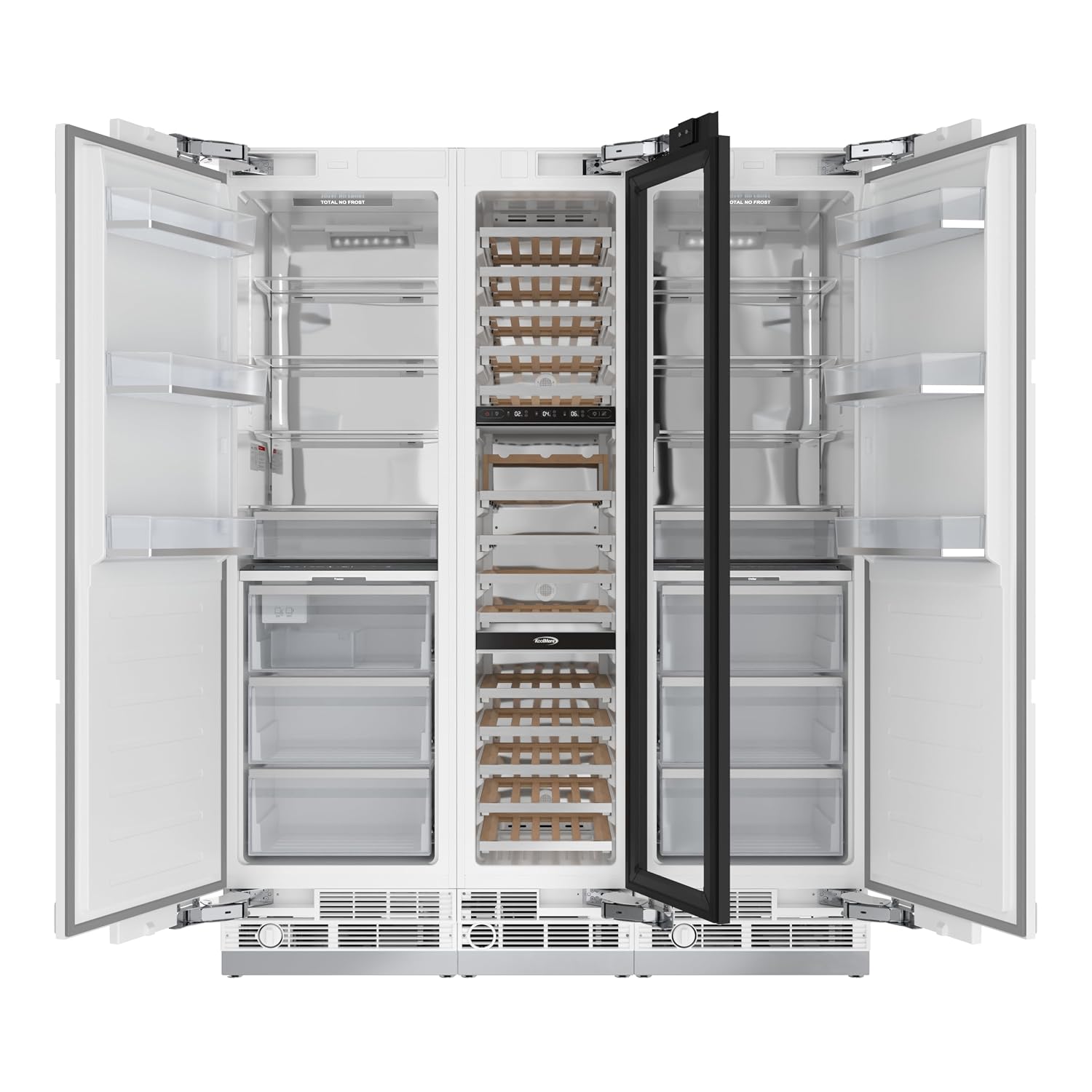 KoolMore Reserve Panel Ready Column 24 in. Refrigerator, 18 in. Wine Cooler and 24 in. Freezer Combo with Water and Ice Dispenser, ETL Listed, Energy Star