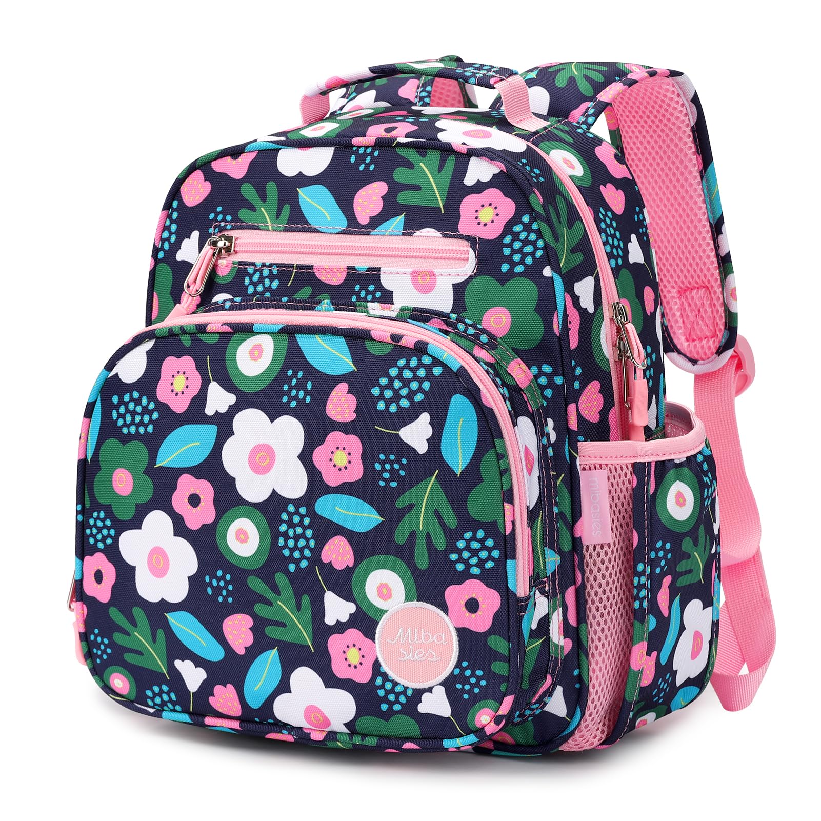 mibasies Toddler Backpack for Girls 2-4: Preschool Kindergarten Backpack - Cute Kids Backpacks for Girls - Pulan Flower Pink