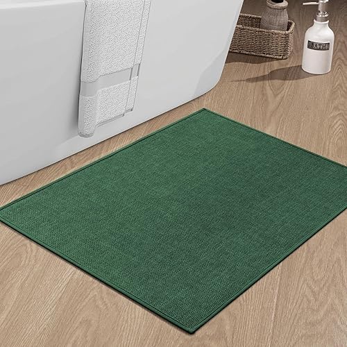 Miniatura 108 de chakme Alfombras de baño de 47 x 17 pulgadas, ultra delgadas, antideslizantes, de secado rápido, absorbentes, para suelo de baño