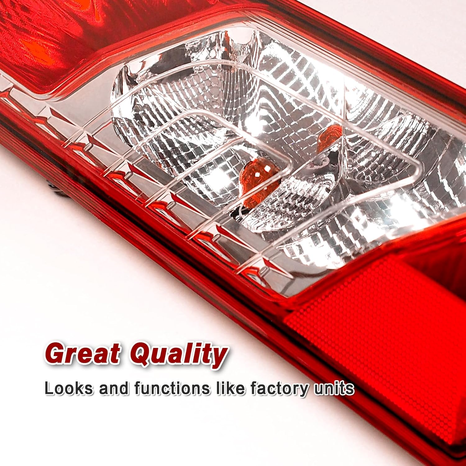 Tail Lights Compatible with Ford Transit Connect 2014-2023 Rear Lamp With New Bulbs and Harness (Left Driver Side)