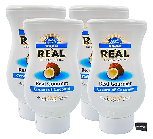 Coco Real Cream of Coconut Postres, cócteles y bebidas 16.9 oz. - Paquete de 4