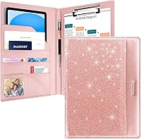 Vista 14 de Portafolio/Carpeta para currículum para mujeres y hombres, WAVEYU - Elegante y linda carpeta con cubierta de portafolio, organizador de documentos