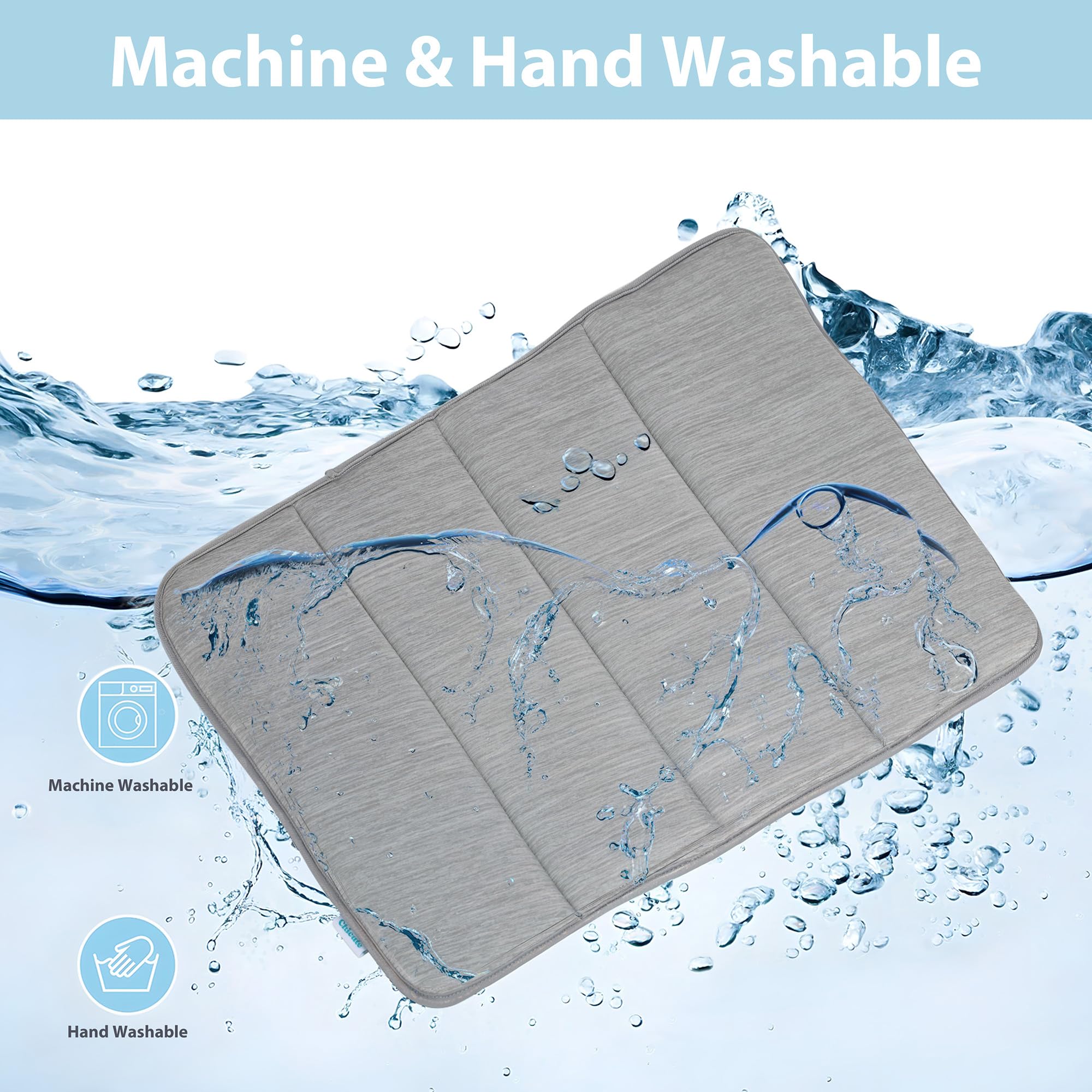 Chicute - Tapete de enfriamiento para perros grandes, almohadilla ortopédica de espuma viscoelástica para mascotas, para verano, QMAX>0.5, almohadilla lavable de alta calidad para tu