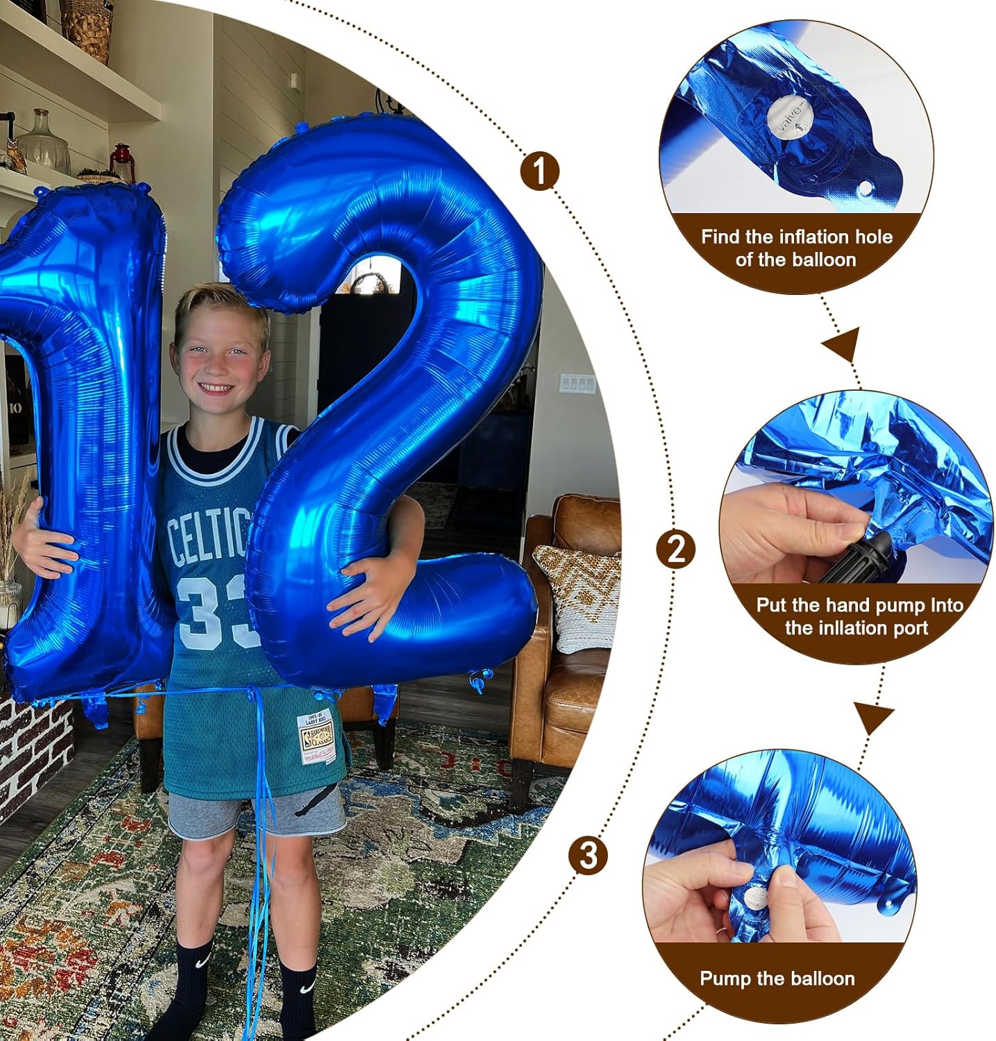7 Balloon Numbers, 6 7 Birthday Decorations, Six Seven Decoration 40 Inch 7 Balloons for Birthday Party, Dark Blue Number Balloons for 7, 17, 27 Game Competition Wedding Anniversaries Party - Image 6