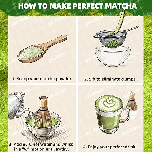 Miniatura 4 de Juego de té matcha, kit de fabricación de matcha de 7 piezas, juego de batidor de macha, cuenco de matcha con boquilla, soporte para batidor Chasen,