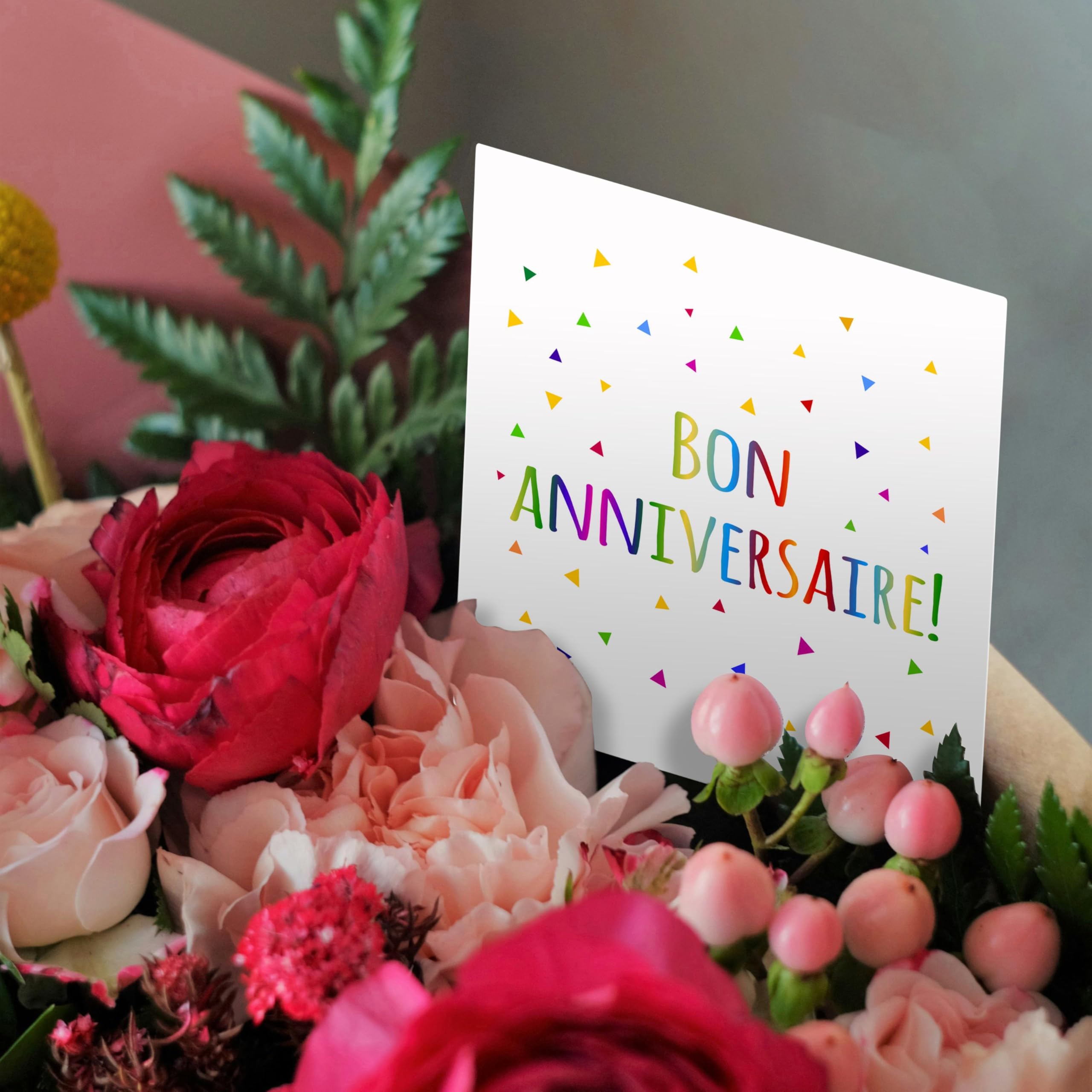 3dRose Bon Anniversaries - Happy Birthday In French Greeting