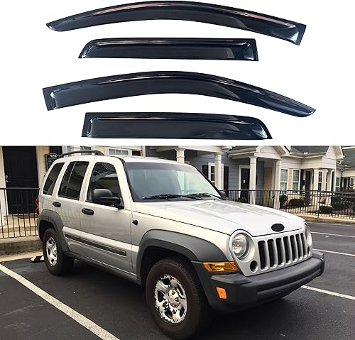 Miniatura 87 de IG - Visera para ventana de automóvil, protector contra la lluvia, el sol y el viento, con cinta adhesiva, deflector extraduradero para ventana