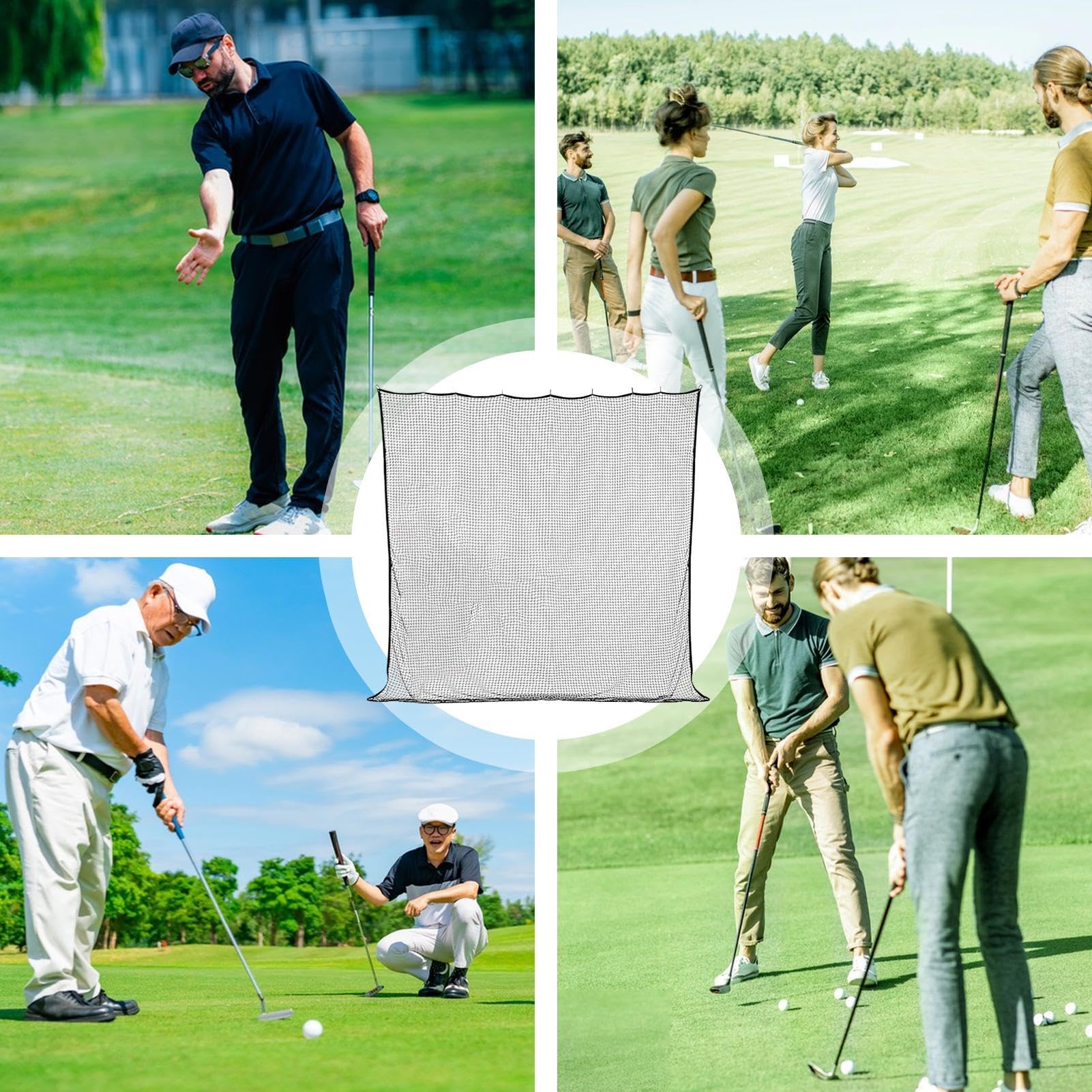 Rete da golf all'aperto, rete da golf indoor | 3x da golf palla da golf estenza di pratica,Guida a rete, rete da chipping di hockey, simulatore per esterni, pesante per il giardino esterno