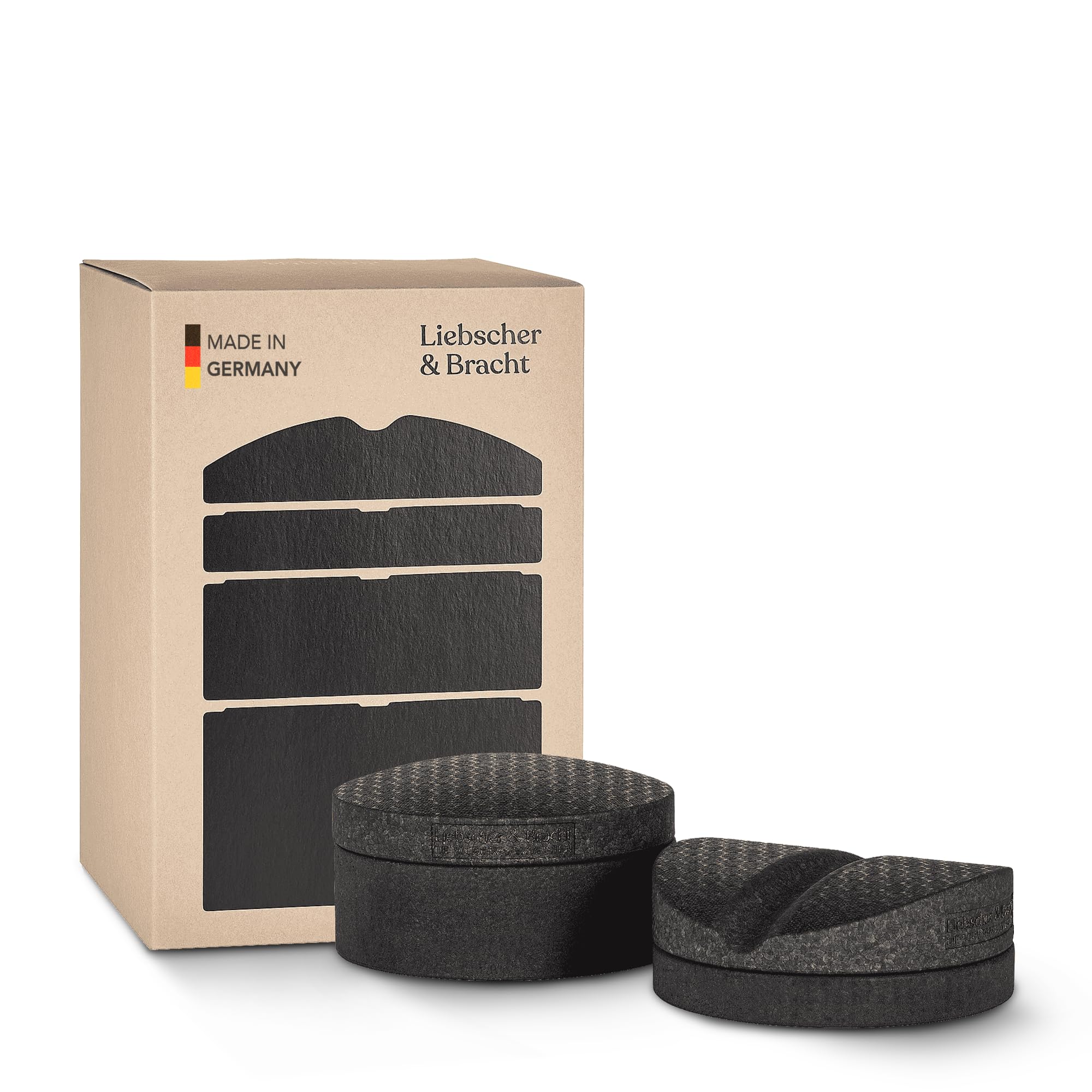 Liebscher & Bracht Original Rückenretter: Rückenstrecker, Brust- & Rückendehner mit Rille für Wirbelsäulen + Höhenregulierung, Rückentrainer Made in Germany, Übungen in der App Schwarz
