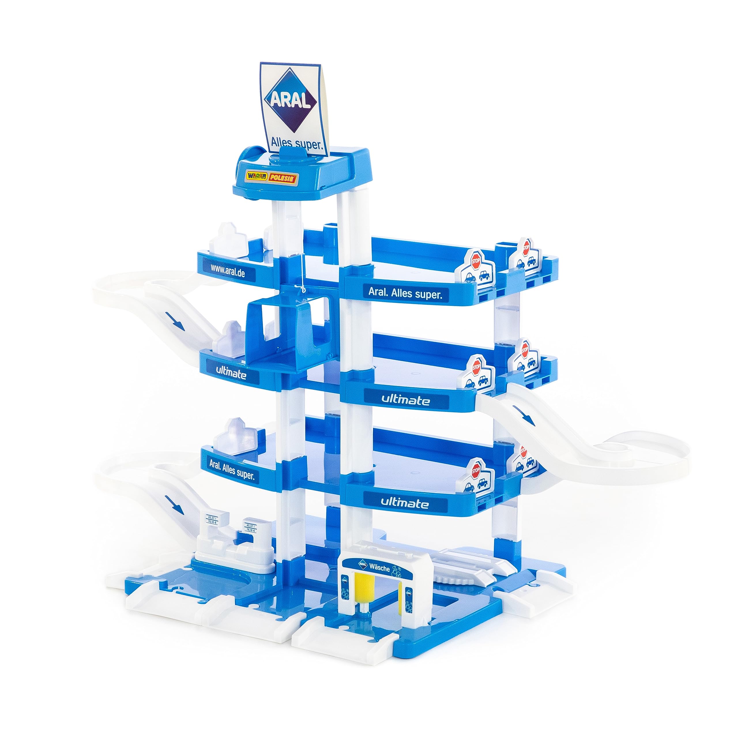 Wader Quality Toys 46086 Parkgarage 4 Ebenen ARAL