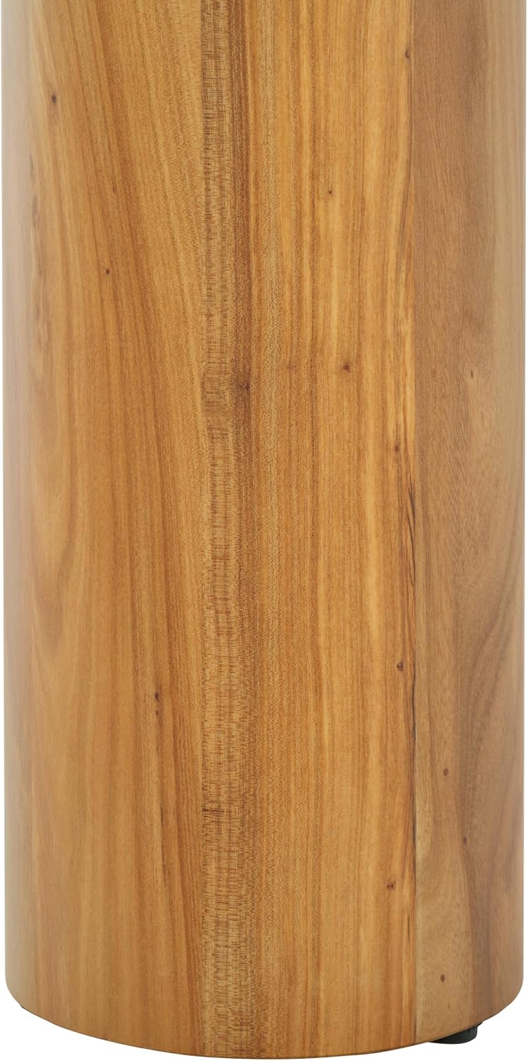 SAFAVIEH Couture Collection Robbie Natural Solid Wood/Tempered Glass Square Coffee Table