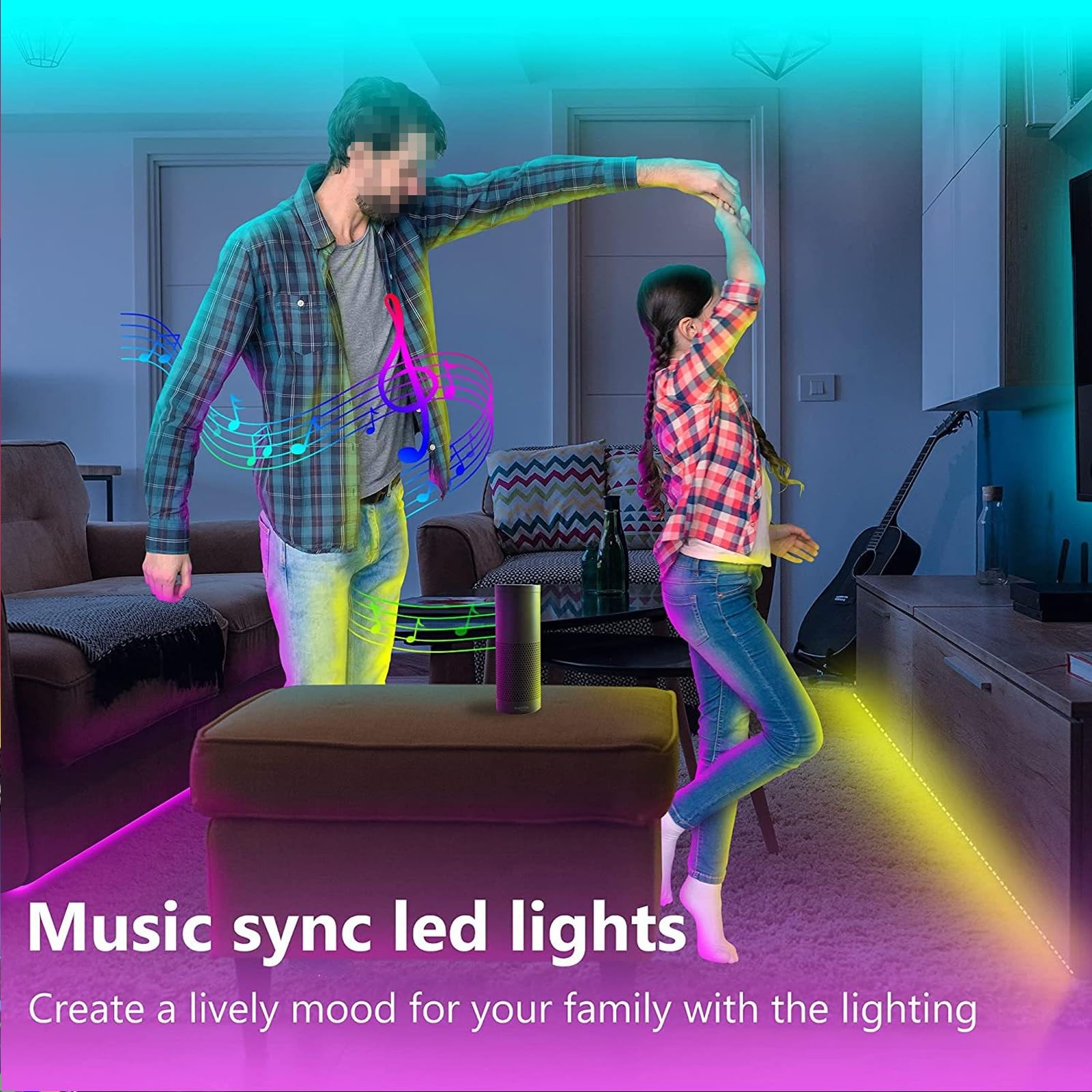 Luci A Led Per TV, 5m/10m Con Telecomando 8 Modalità Timable Sincronizzato Con La Musica, Telecomando Per TV Striscia Luminosa A LED Per Camera Da Letto/gioco/sfondo TV/decorazioni Per La Casa(10m (Bl