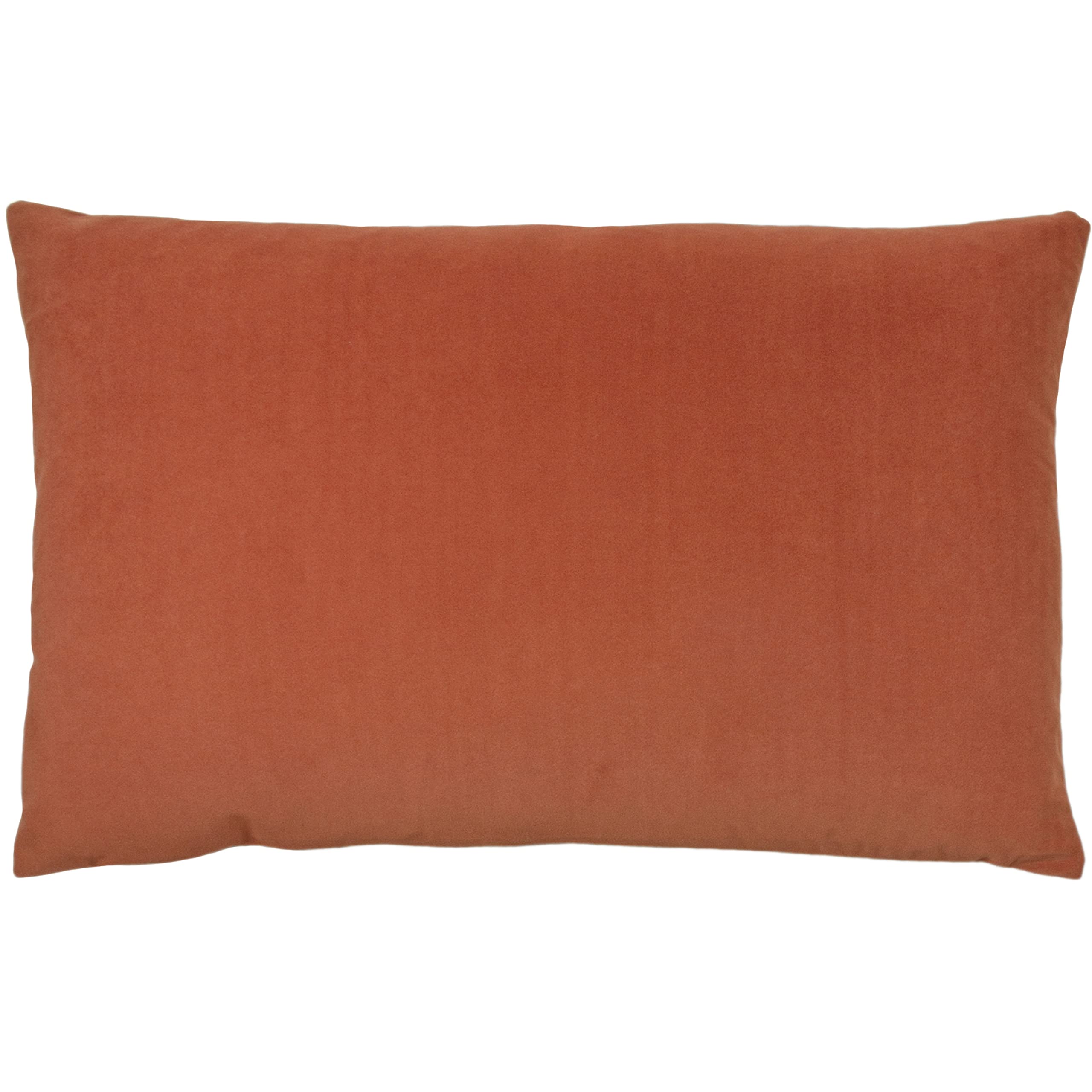 Furn Contra Soft Velvet Contrast Coloured Reverse Cushion in Red | Size: 40cm x 60cm
