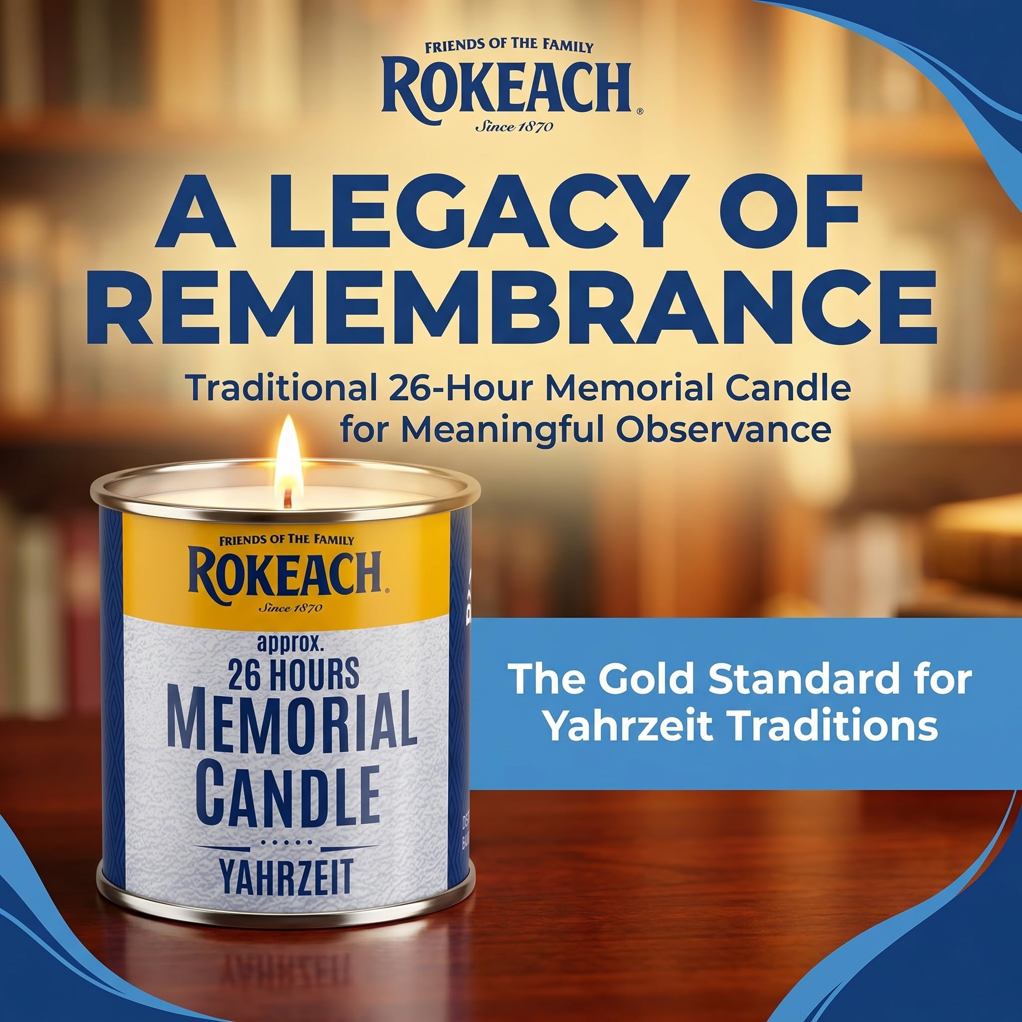 Rokeach 24-godzinne świece blaszane Yahrzeit Memorial (48 sztuk) jednodniowe świece do szklanki Yizkor, Jom Kippur, święta, pogrzeb i światło Neshamy, wykonane w 100% z wosku parafinowego