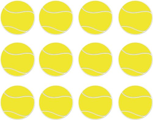 Beistle , 12 recortes de pelota de tenis, 10 pulgadas (amarilloblanco)