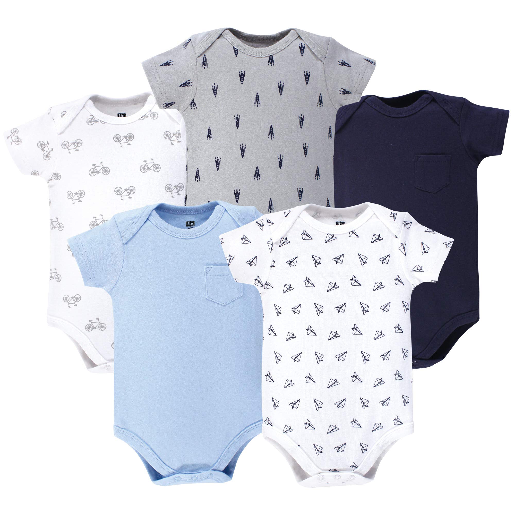 Hudson baby Baby-Mädchen Cotton Bodysuits zestaw t-shirtów dla małych dzieci