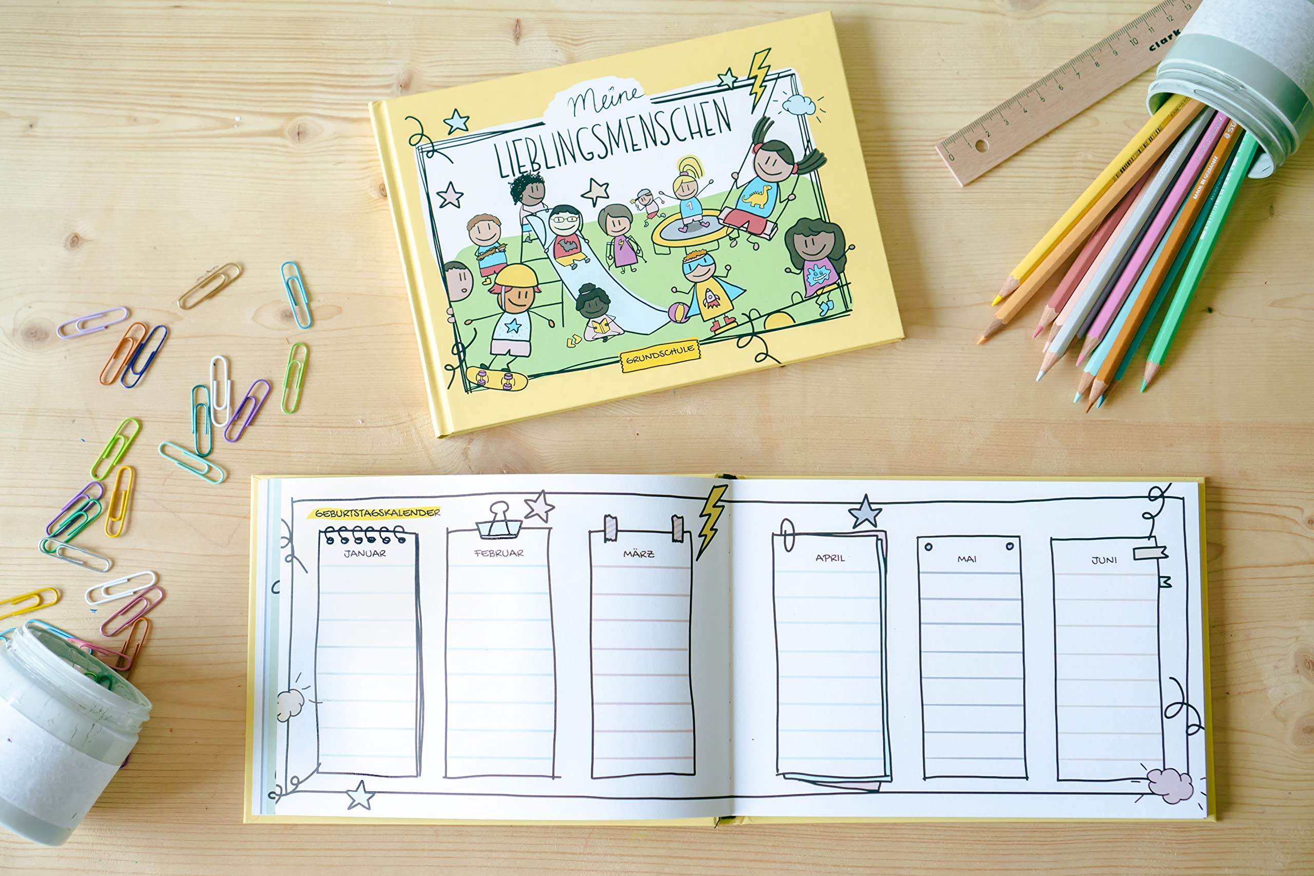 Freundschaftsbuch Meine Lieblingsmenschen - Grundschule: Das besondere Freundebuch für alle Grundschulkinder von brombeermama