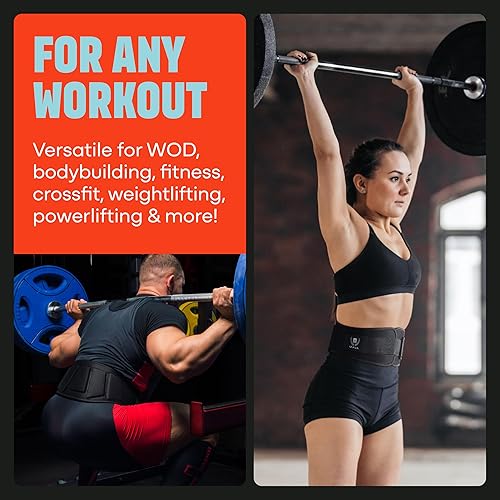 Miniatura 6 de Mava Sports Cinturón de levantamiento de pesas para hombres y mujeres, cinturón de peso con cadena para dominadas, cinturón de levantamiento de