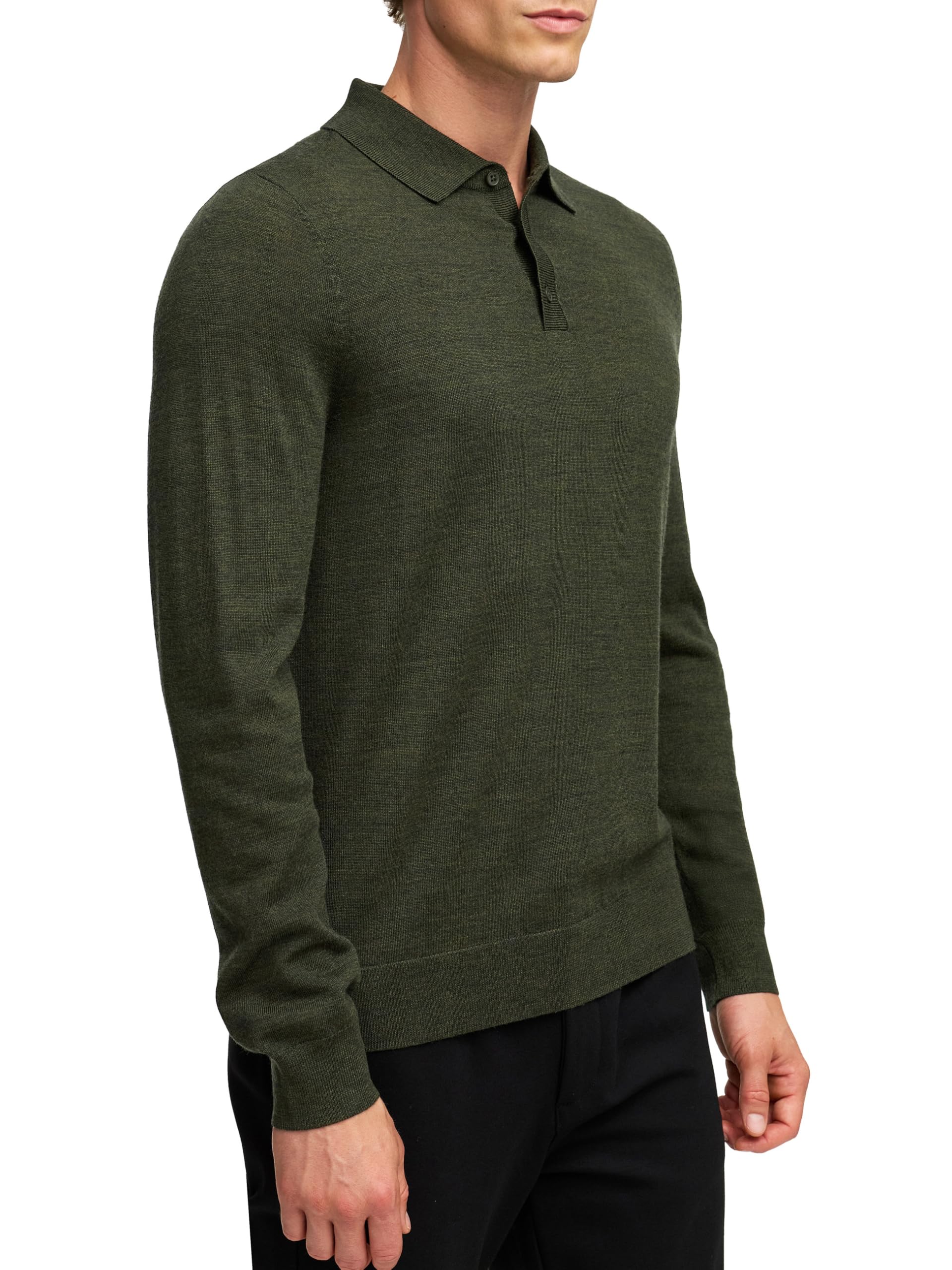 KRONSTADT Herren KSJohannes Strickpullover aus Merinowolle mit Polokragen