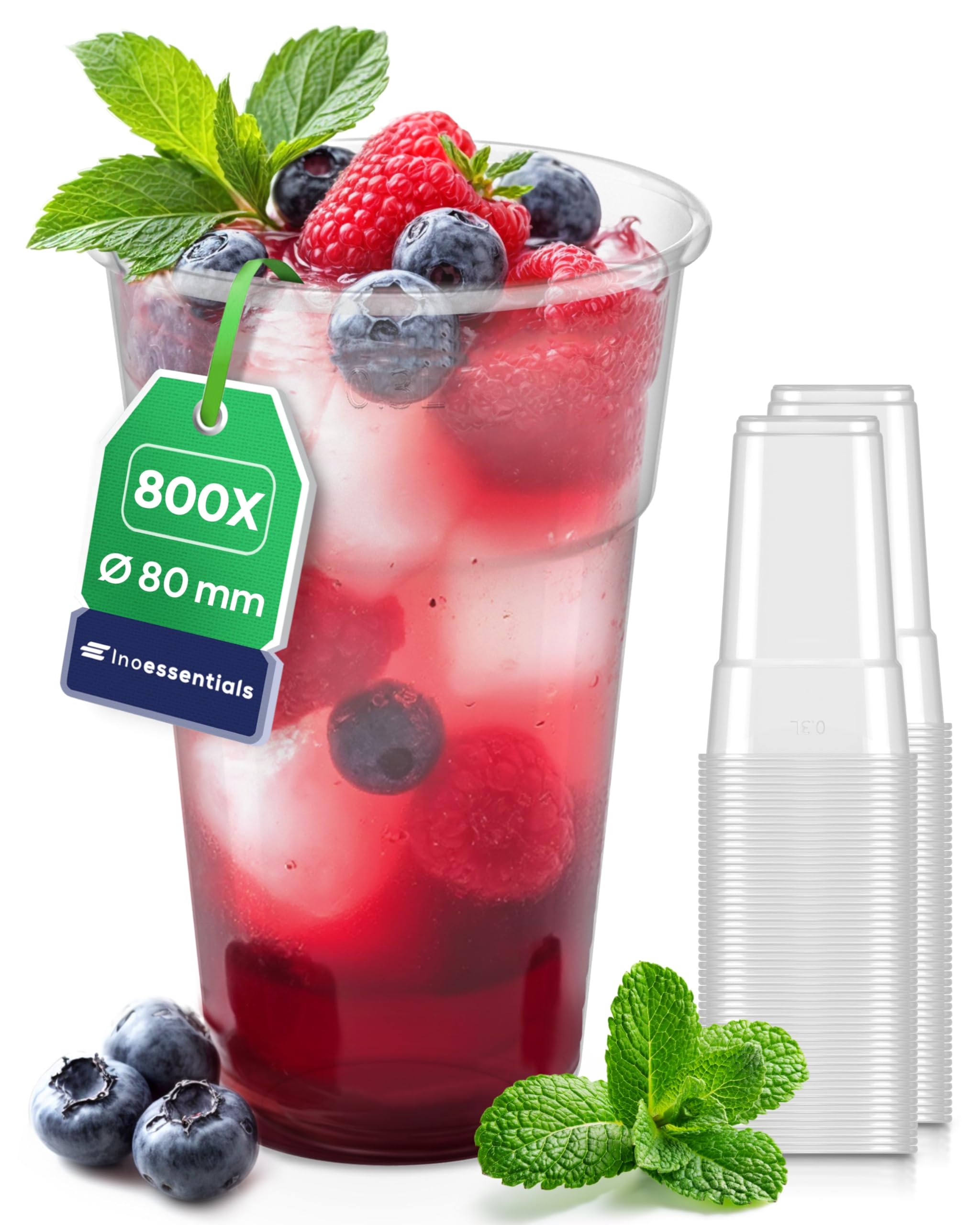 Pro DP 800 Plastikbecher Kaltgetränkebecher Colabecher Bierbecher Einweg Ausschankbecher Einwegtrinkbecher transparent klar 400ml 0,4l PP mit Schaumrand Pro DP 800 Plastikbecher Kaltgetränkebecher Colabecher Bierbecher Einweg Ausschankbecher Einwegtrinkbecher transparent klar 400ml 0,4l PP mit Schaumrand