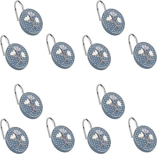 Miniatura 4 de Zahari Home Capri - Juego de 13 piezas de cortina de ducha de baño y 12 ganchos de ducha, decoración moderna, clásica y contemporánea, cortina de