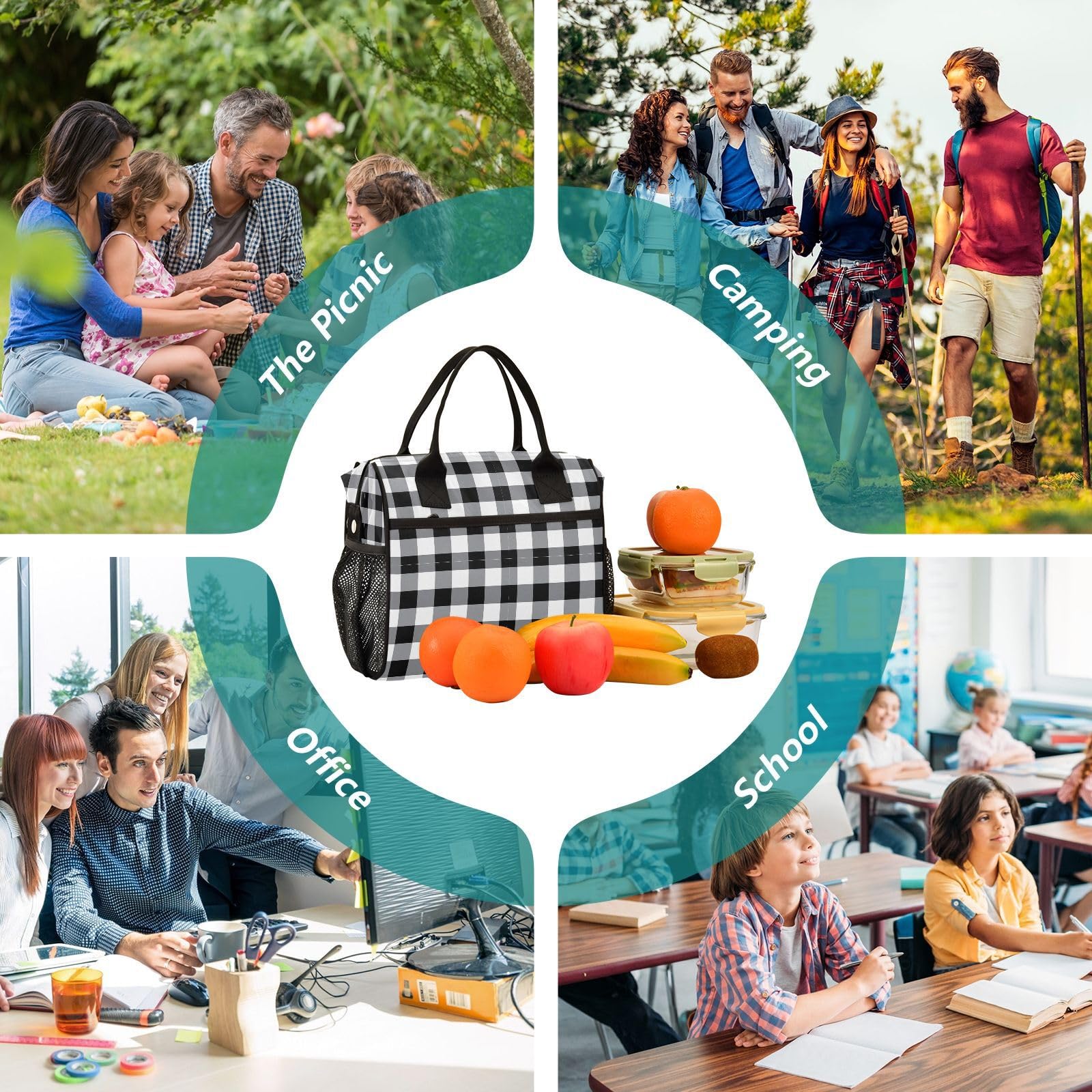 Cute Corduroy Lunch Bag For Women – Insulated, Large Capacity, Comes With Placemat, Perfect For Work & Picnics