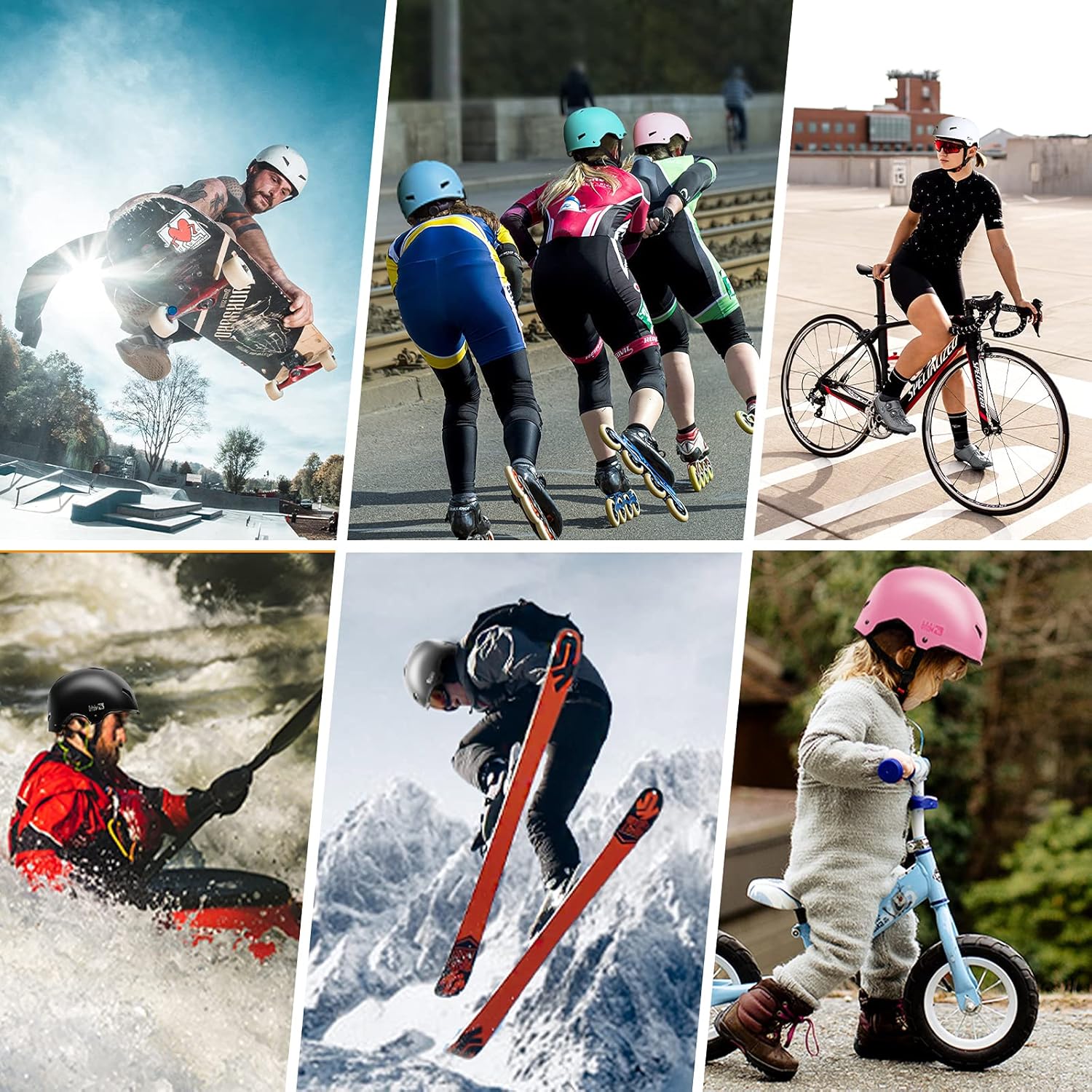 INNAMOTO Skateboard Helmet - Impact Resistance Ventilation/Head Protection Gear for Multi-Sports Scooter Skateboarding Roller Skate Inline Skating Longboard BMX MTB for Kids, Youth & Adults : Sports & Outdoors