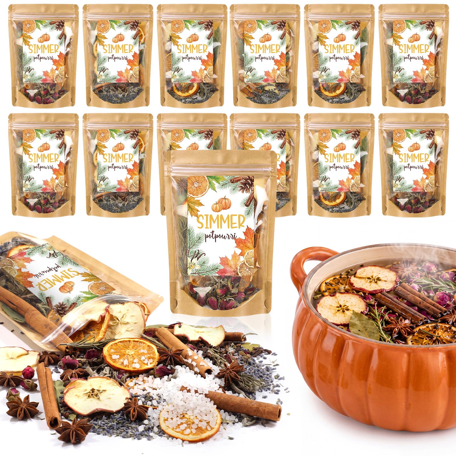 Loopeer 35 pezzi Autunno Simmer Potpourri Kit Autunno Donna Casa Regalo