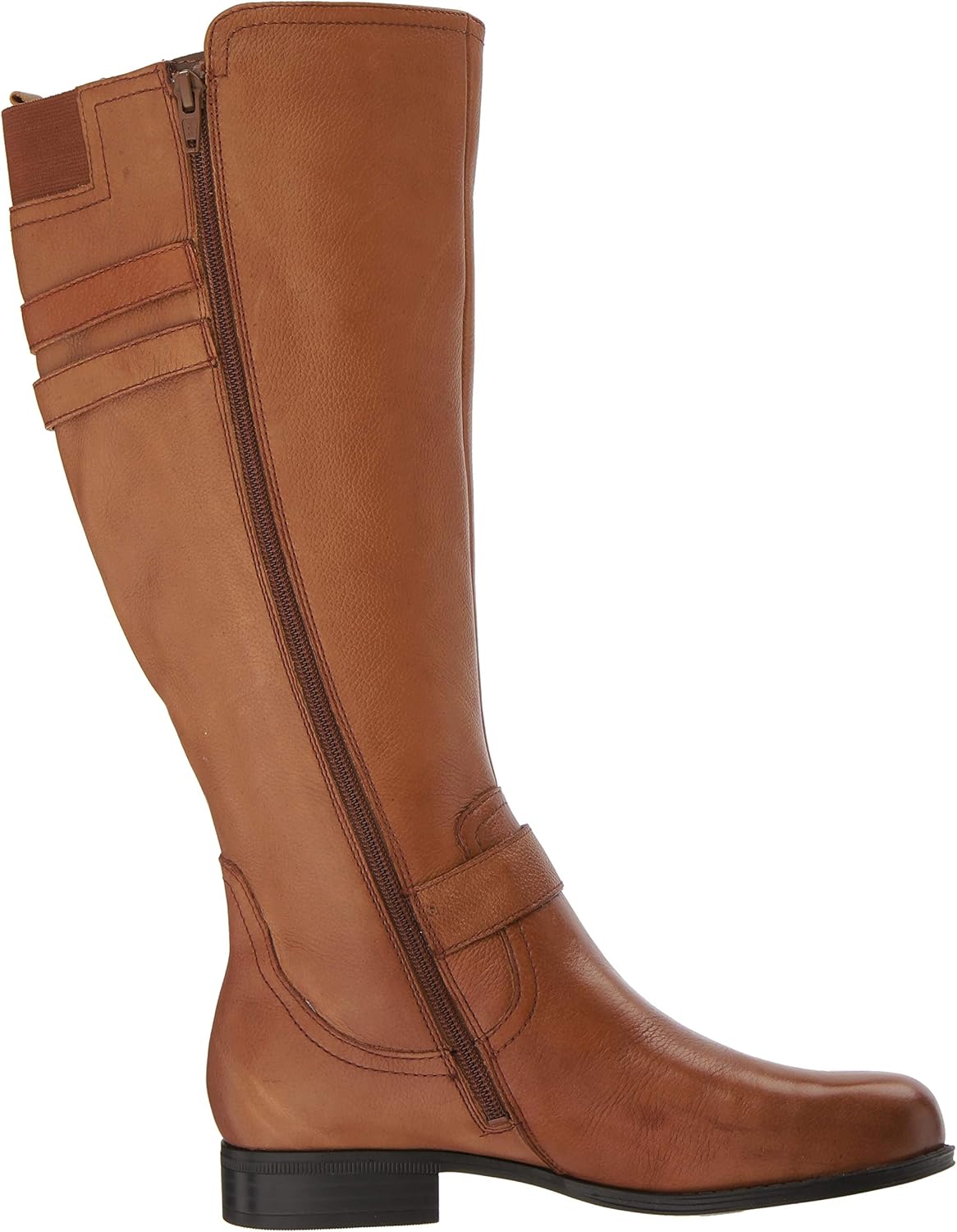 Naturalizer Womens Jessie Knee High Buckle Detail Riding Boots 7 Banana Bread Wc