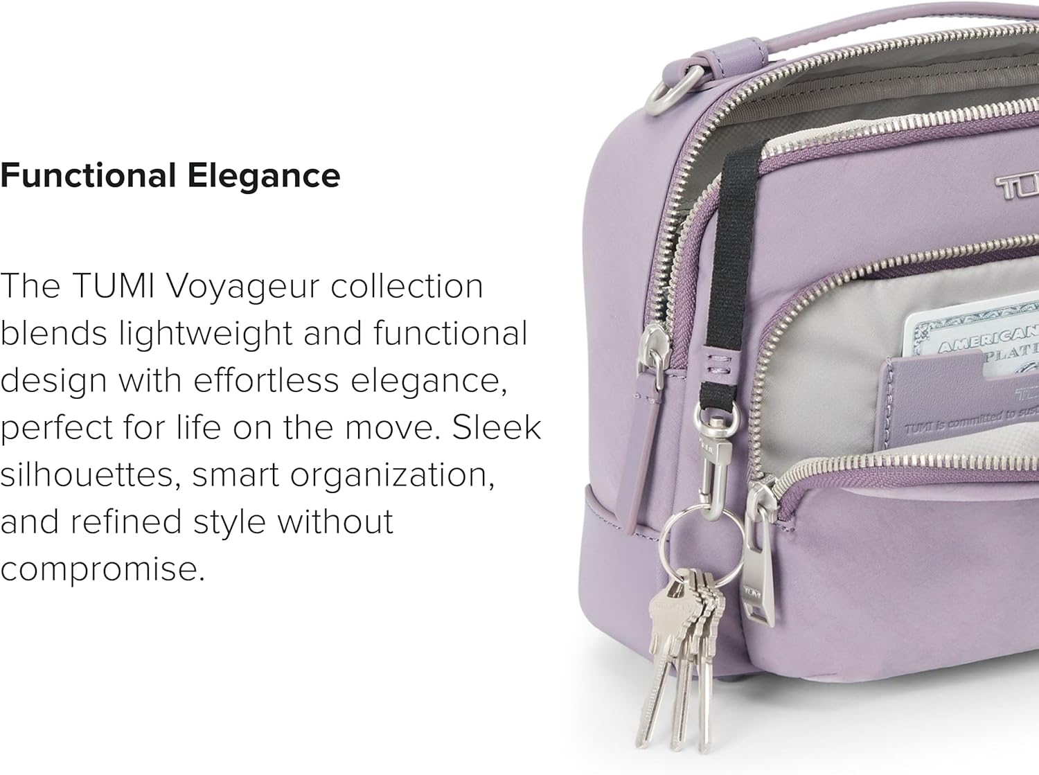 TUMI - Voyageur Teghan Crossbody - Women's Compact Everyday Purse with Leather Trim - Image 6