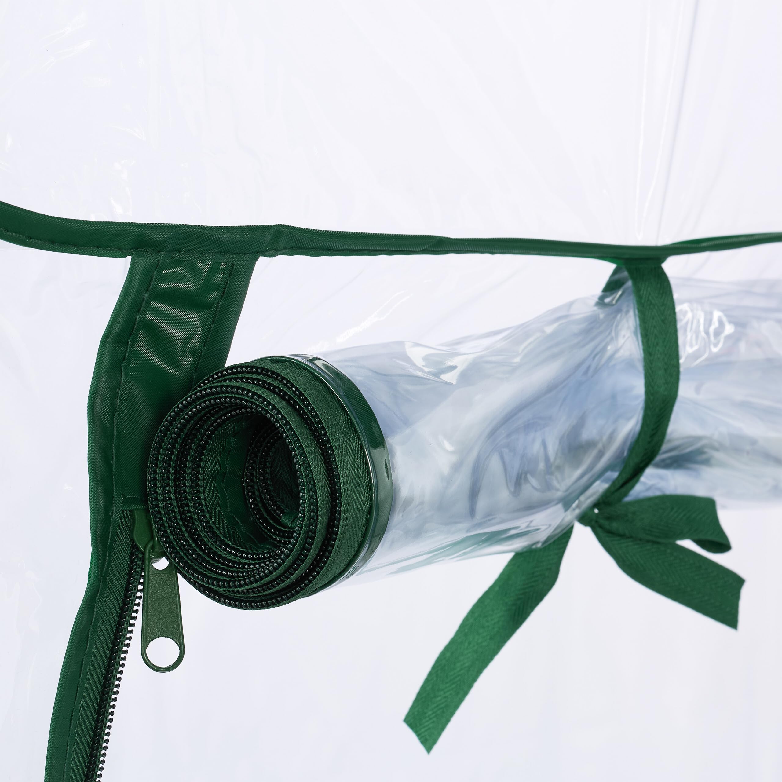 Relaxdays Serra da Balcone e Giardino, Sacco per Piantare, 153x89x49 cm, in PVC, Telaio in Acciaio, Trasparente Verde