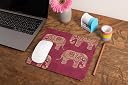 TAJNAN Mouse pad Mat 230X190X3mm Mouse Pad for Game, Non-Slip Rubber Base, Waterproof, Premium-Textured, Compatible,Printed Mouse pad (Black) (Red-ele-pad) gallery image
