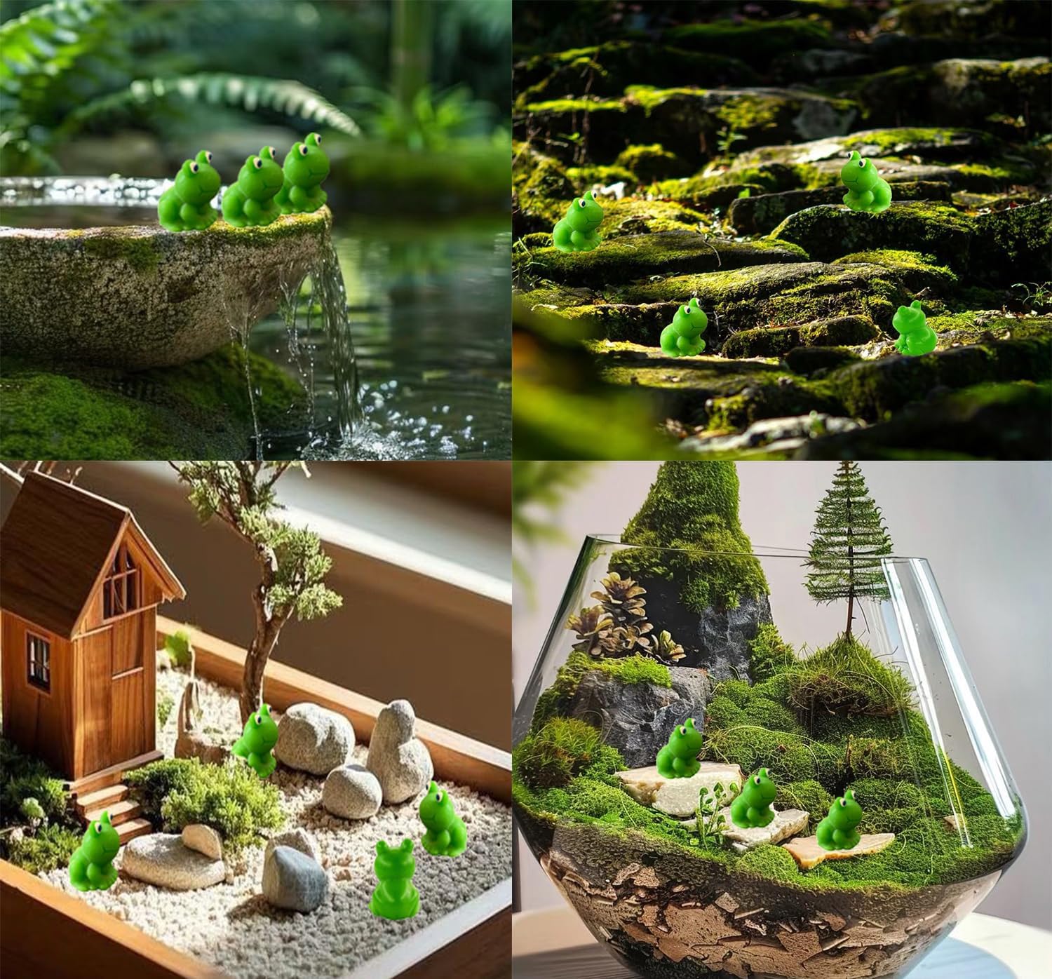 100 Pcs Mini Resin Frogs Miniature Figurines Frog Mini Plastic Frogs Bulk Tiny Frogs for Craft Outdoor and Home Garden Decor - Image 4