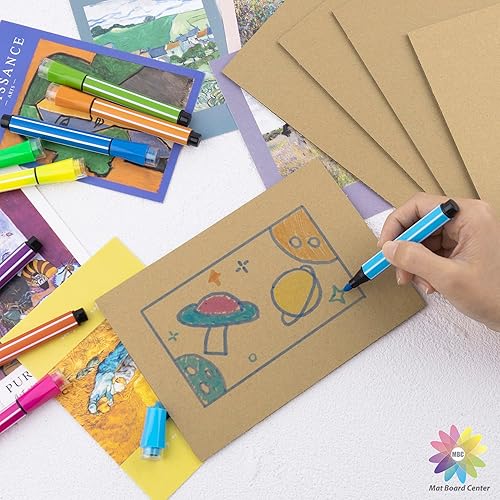 Miniatura 10 de Mat Board Center, paquete de 25 hojas de cartón corrugado de 12 x 12 pulgadas, 18 de pulgada de grosor, cartón plano para correo, envío de paquete,