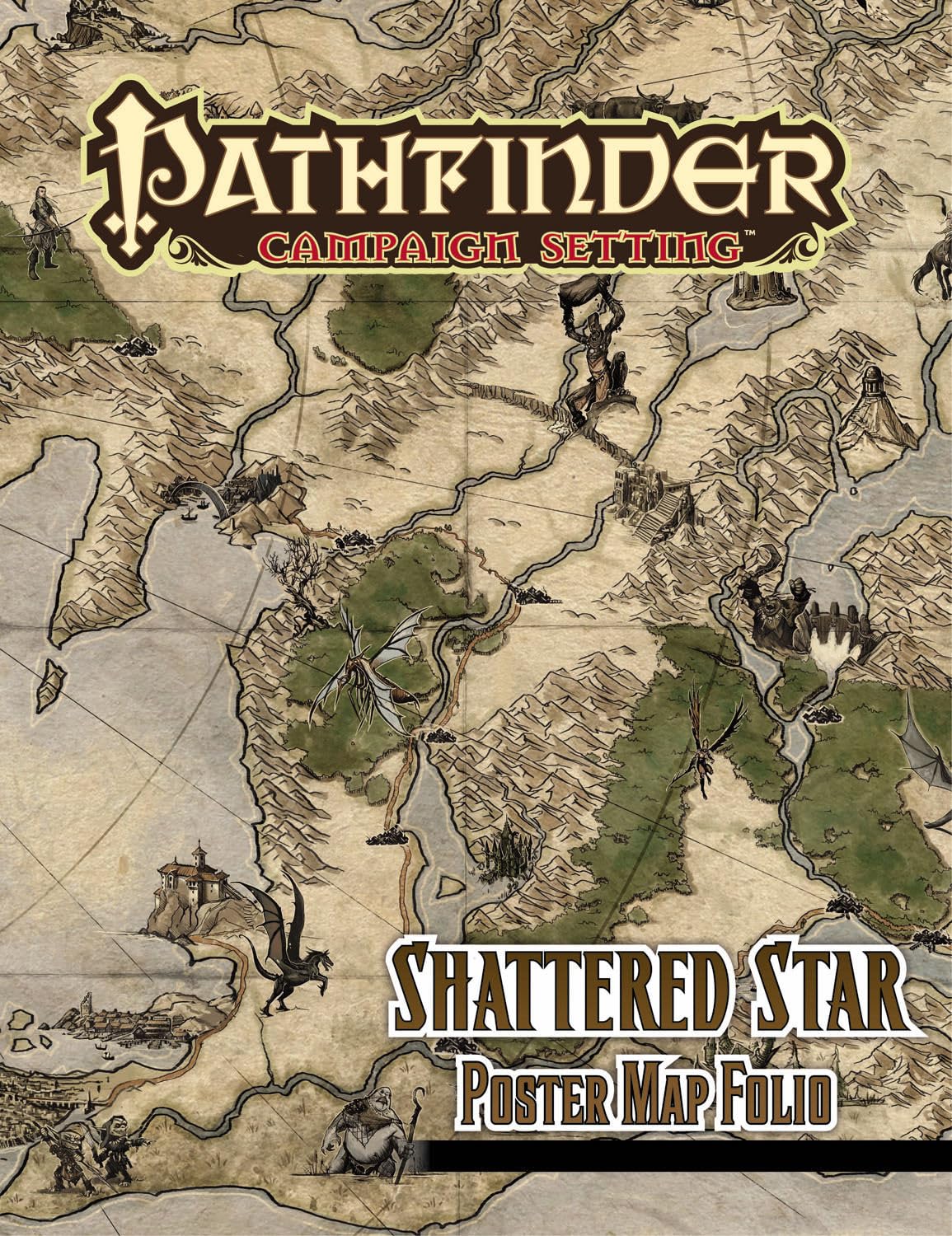 Paizo Pathfinder Campaign Setting Shattered Star Poster Map Folio