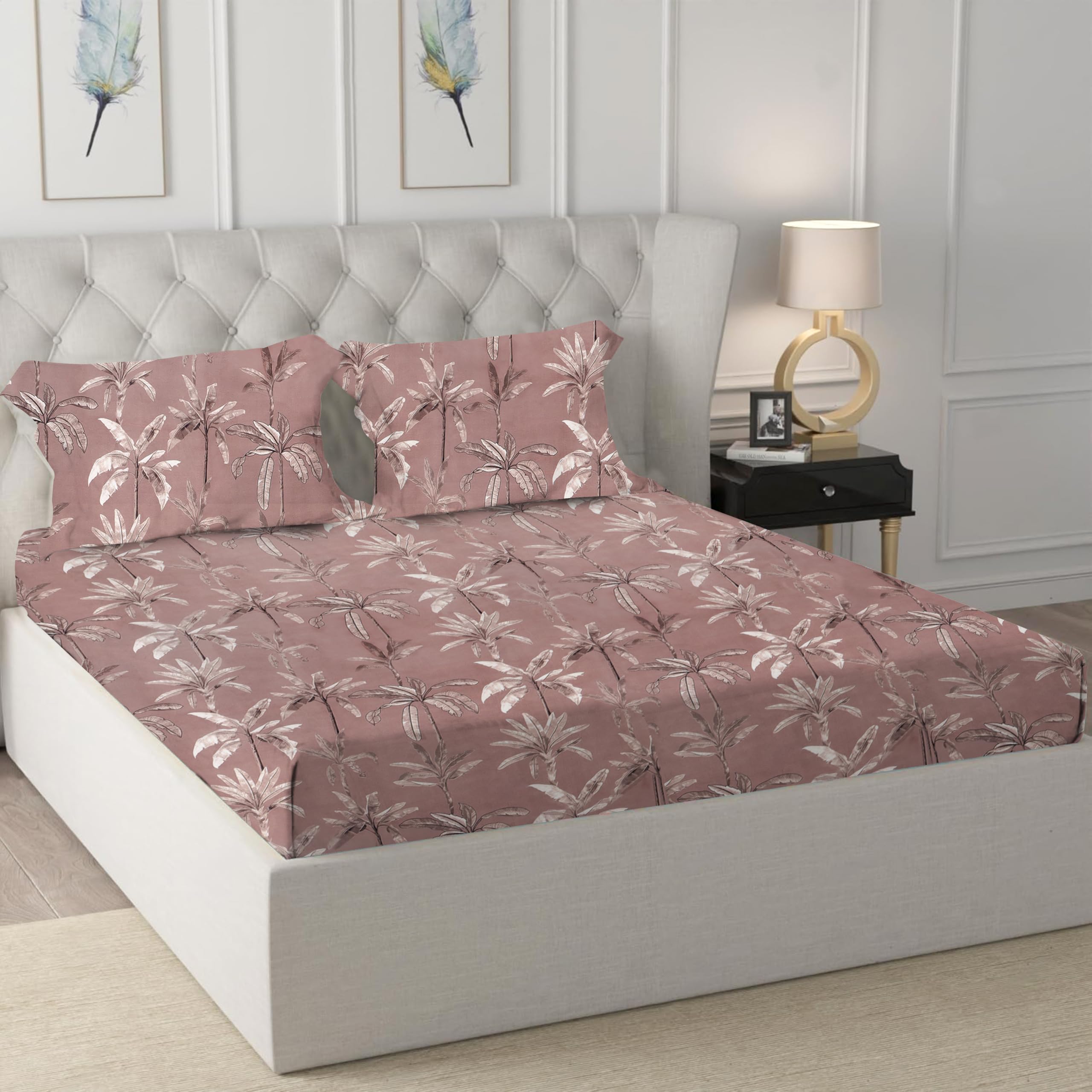 See full amazon price history chart for Dreaming Owl Cotton Feel All Around Elastic Fitted Glace Printed Queen Size Double Bed Bedsheet with 2 Large Pillow Covers Fits Upto Mattress of 8 Inches,Size - 60 x 78 x 10 Inches, Old Rose Dreaming Owl Cotton Feel All Around Elastic Fitted Glace Printed Queen Size Double Bed Bedsheet with 2 Large Pillow Covers Fits Upto Mattress of 8 Inches,Size - 60 x 78 x 10 Inches, Old Rose (B0DH7Y3QVB) Amazon Price History, Amazon Price Tracker