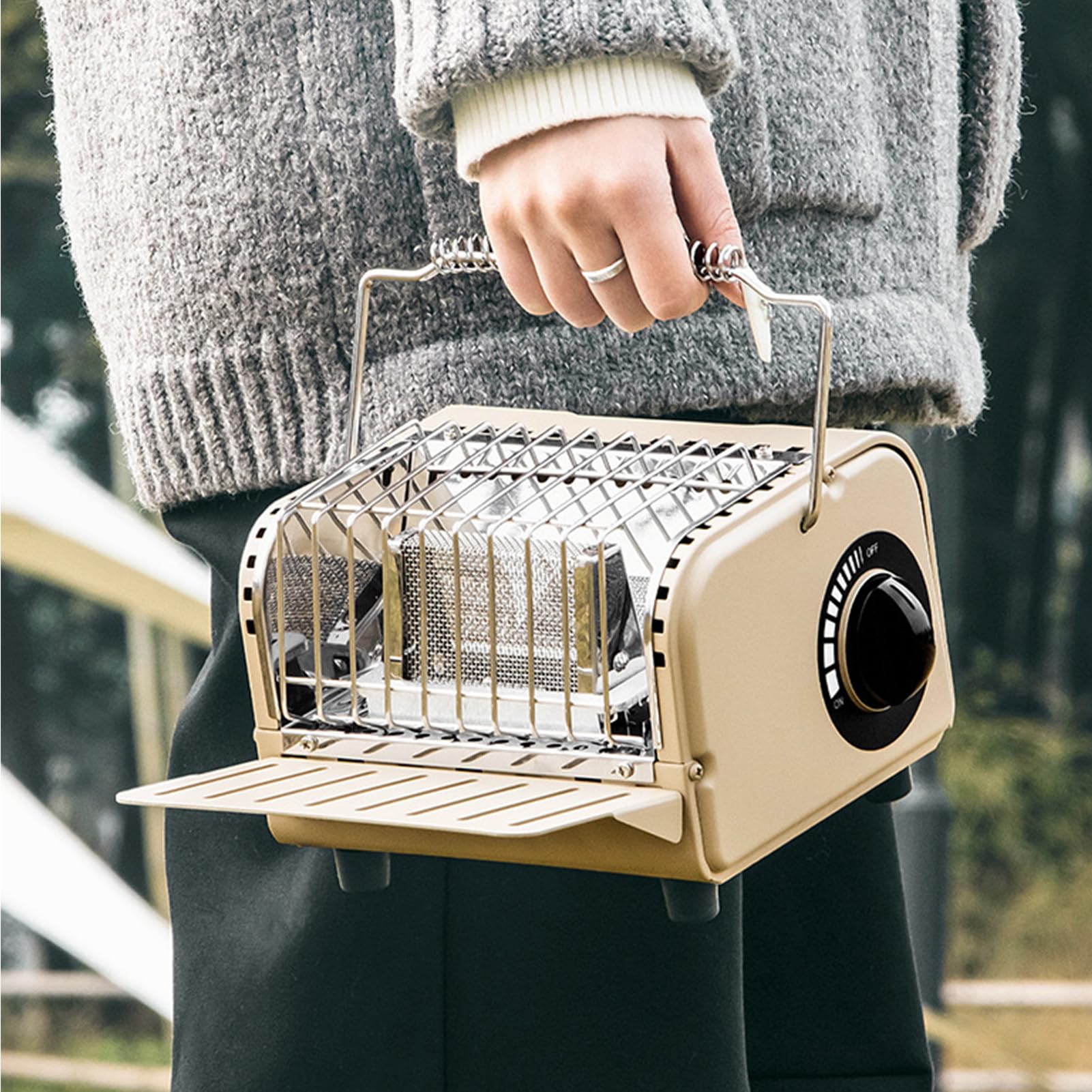 Stufa Per Riscaldamento Della Tenda | 1200W Stufa A Gas Da Picnic Con Borsa Di Stoccaggio,Riscaldatore Portatile Per Escursionismo,Per Campeggio Escursionismo All Aperto Inverno Libero Picnic Viaggio